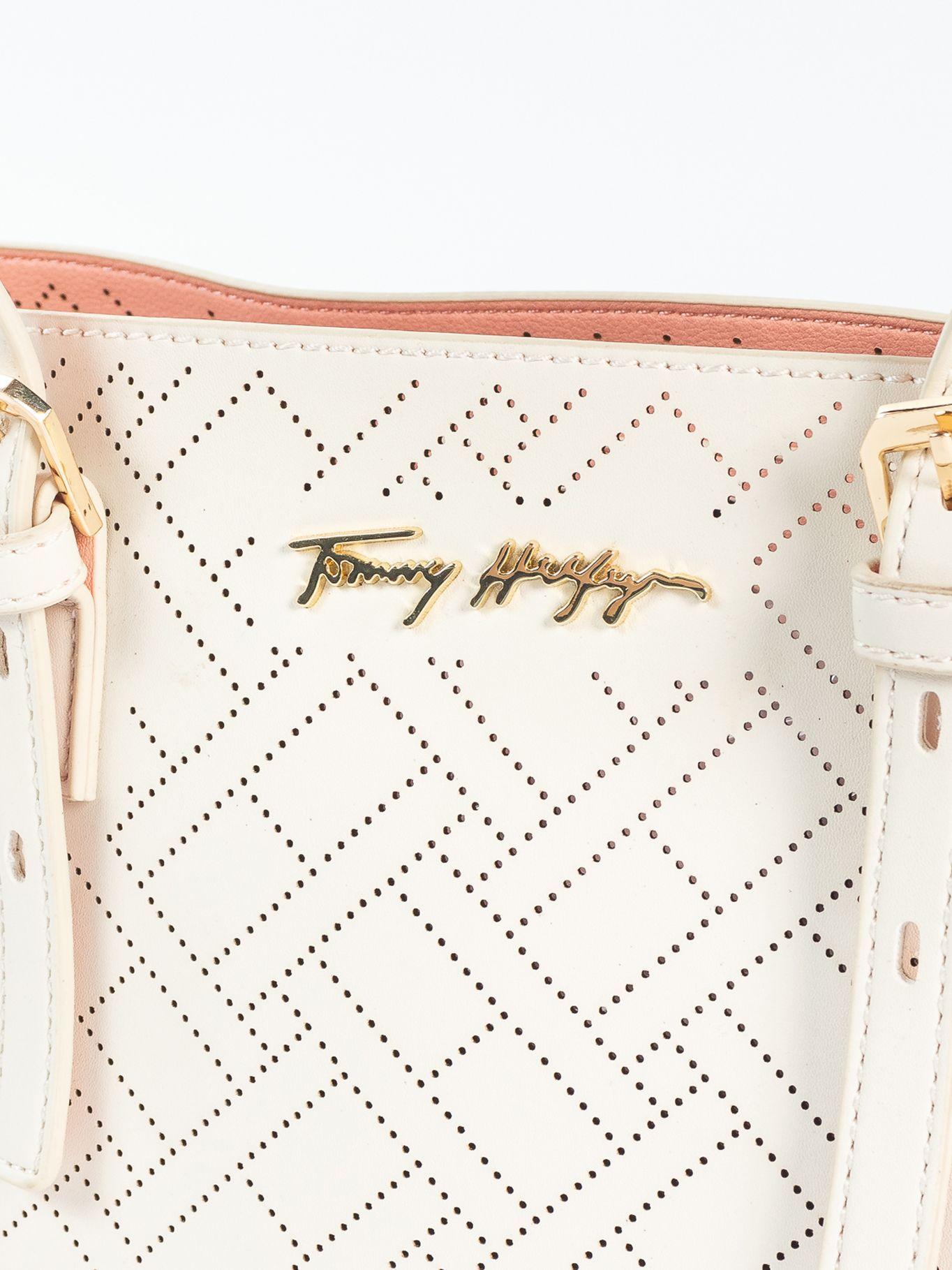 Bolso Mini Shopper Flag Print Crema Tommy Hilfiger-2