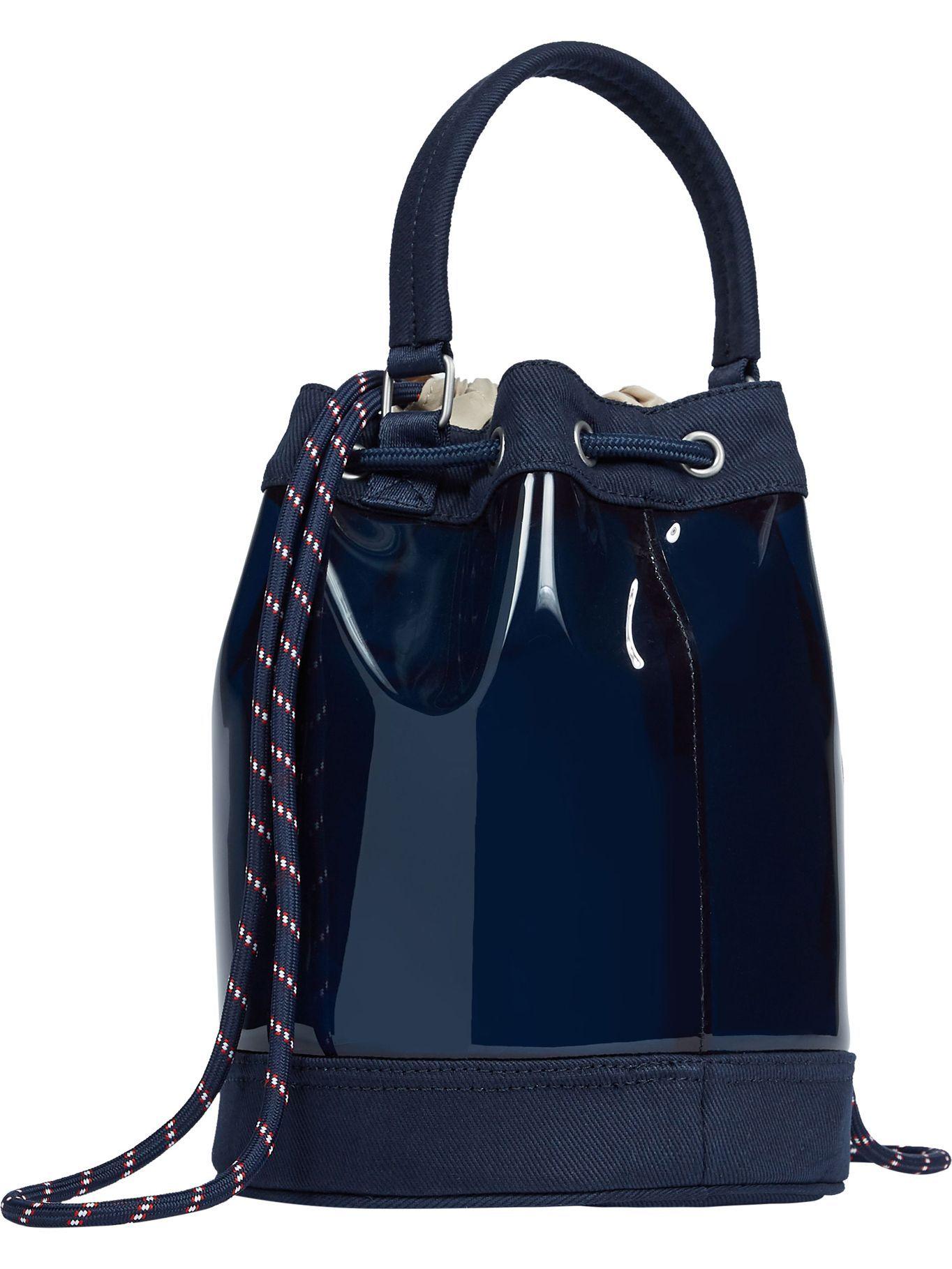 Bolso Bucket Con Parche Azul Tommy Hilfiger-1