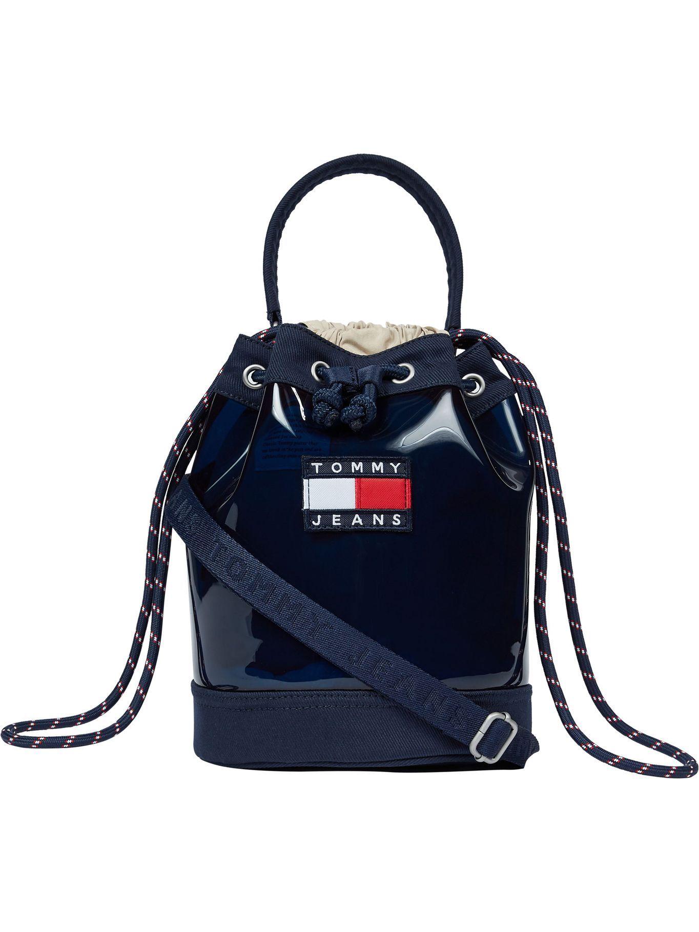 Bolso Bucket Con Parche Azul Tommy Hilfiger-0