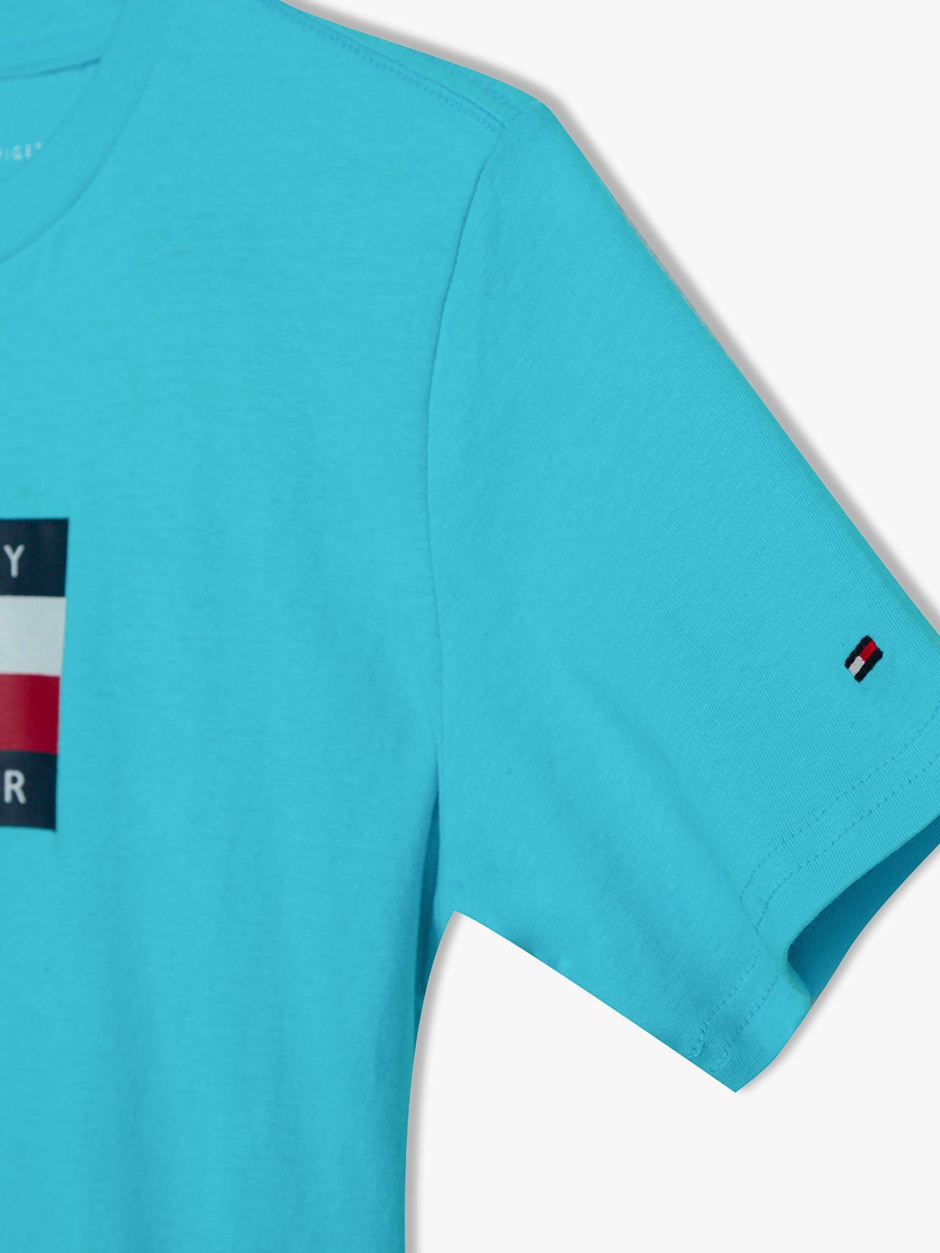 Polera De Niño - Logo Signature Celeste Tommy Hilfiger-3