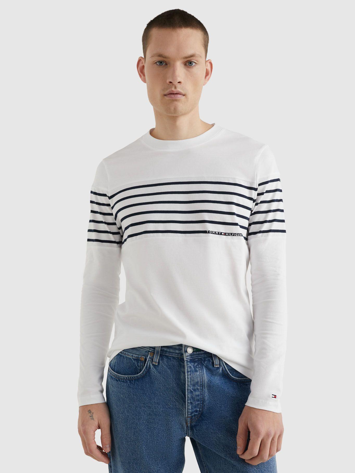 Polera  Striped Con Logo Blanco Tommy Hilfiger-0