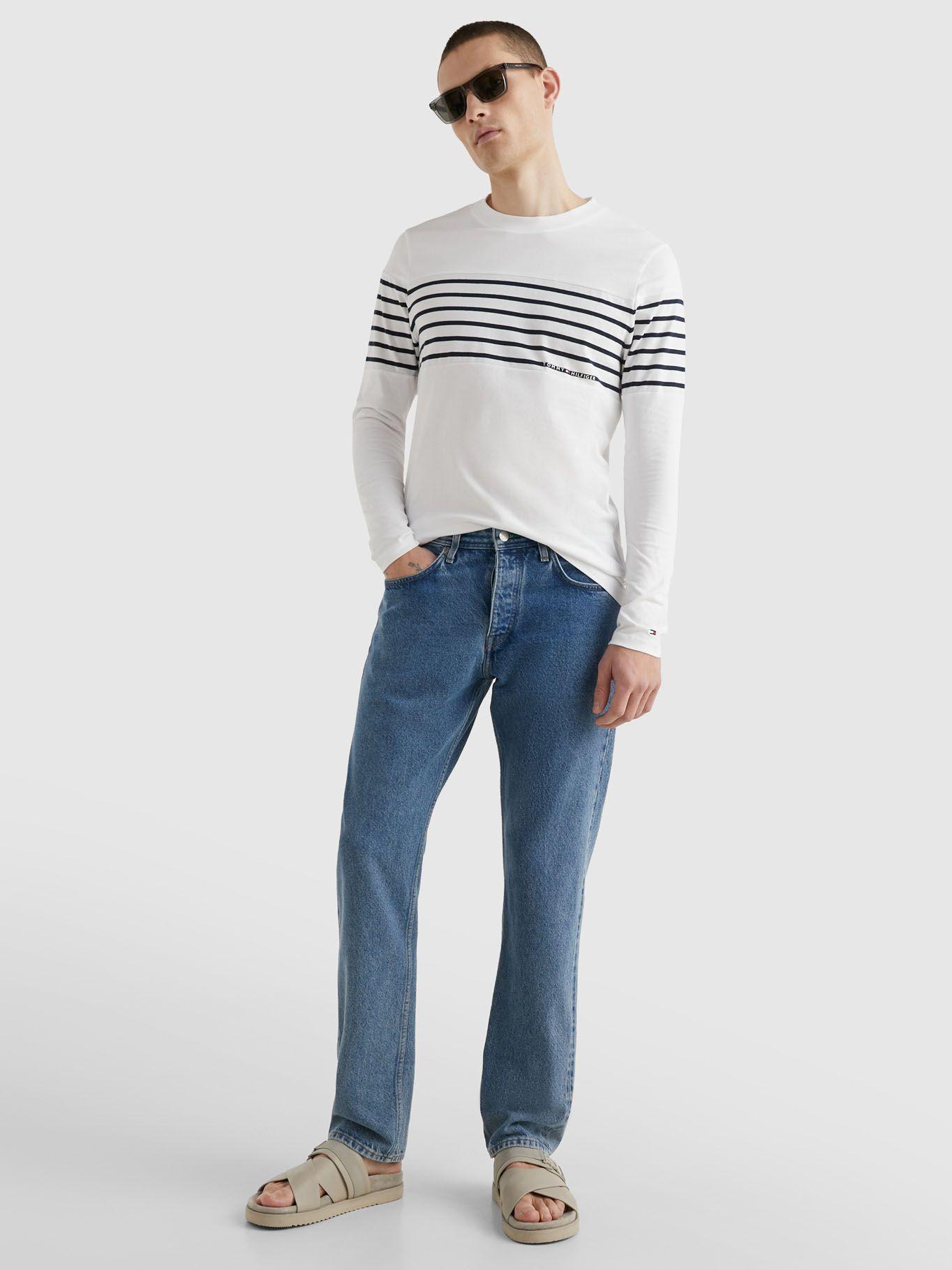 Polera  Striped Con Logo Blanco Tommy Hilfiger-1