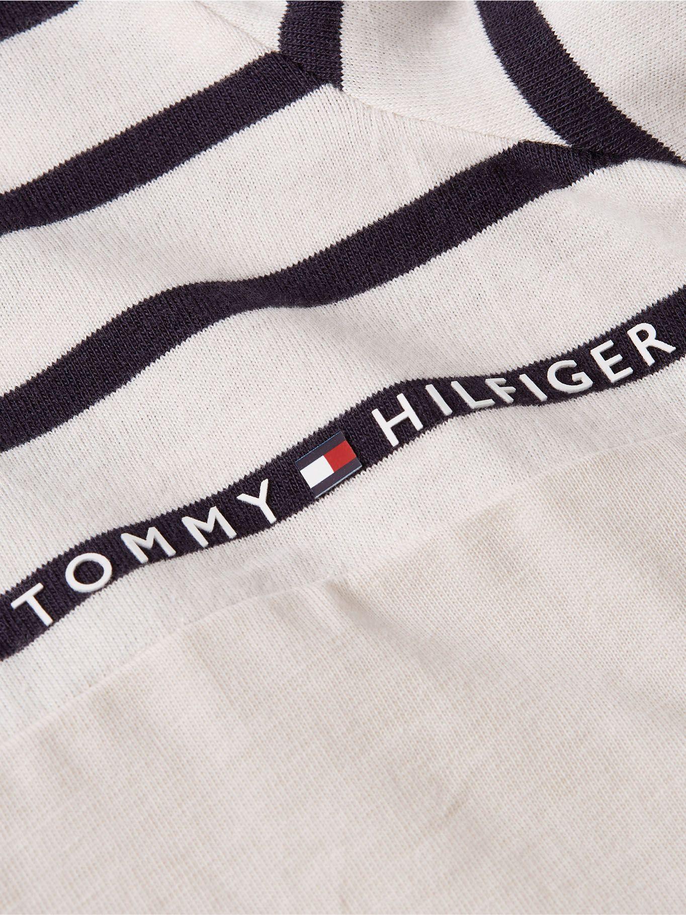 Polera  Striped Con Logo Blanco Tommy Hilfiger-5