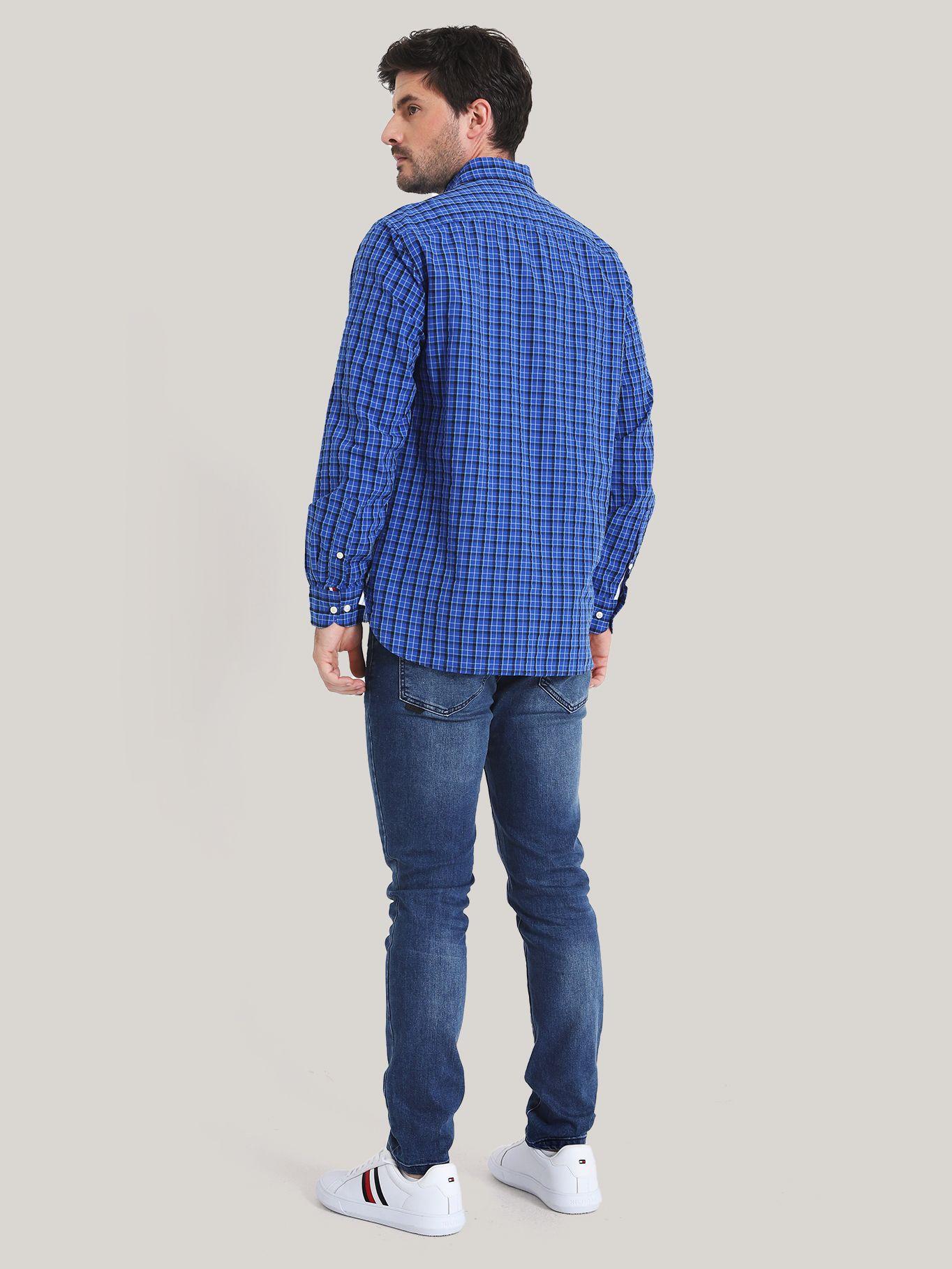 CAMISA FLEX REGULAR FIT CUADROS AZUL TOMMY HILFIGER-2