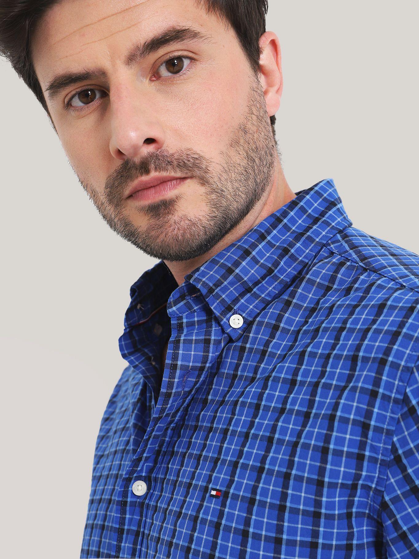 CAMISA FLEX REGULAR FIT CUADROS AZUL TOMMY HILFIGER-3