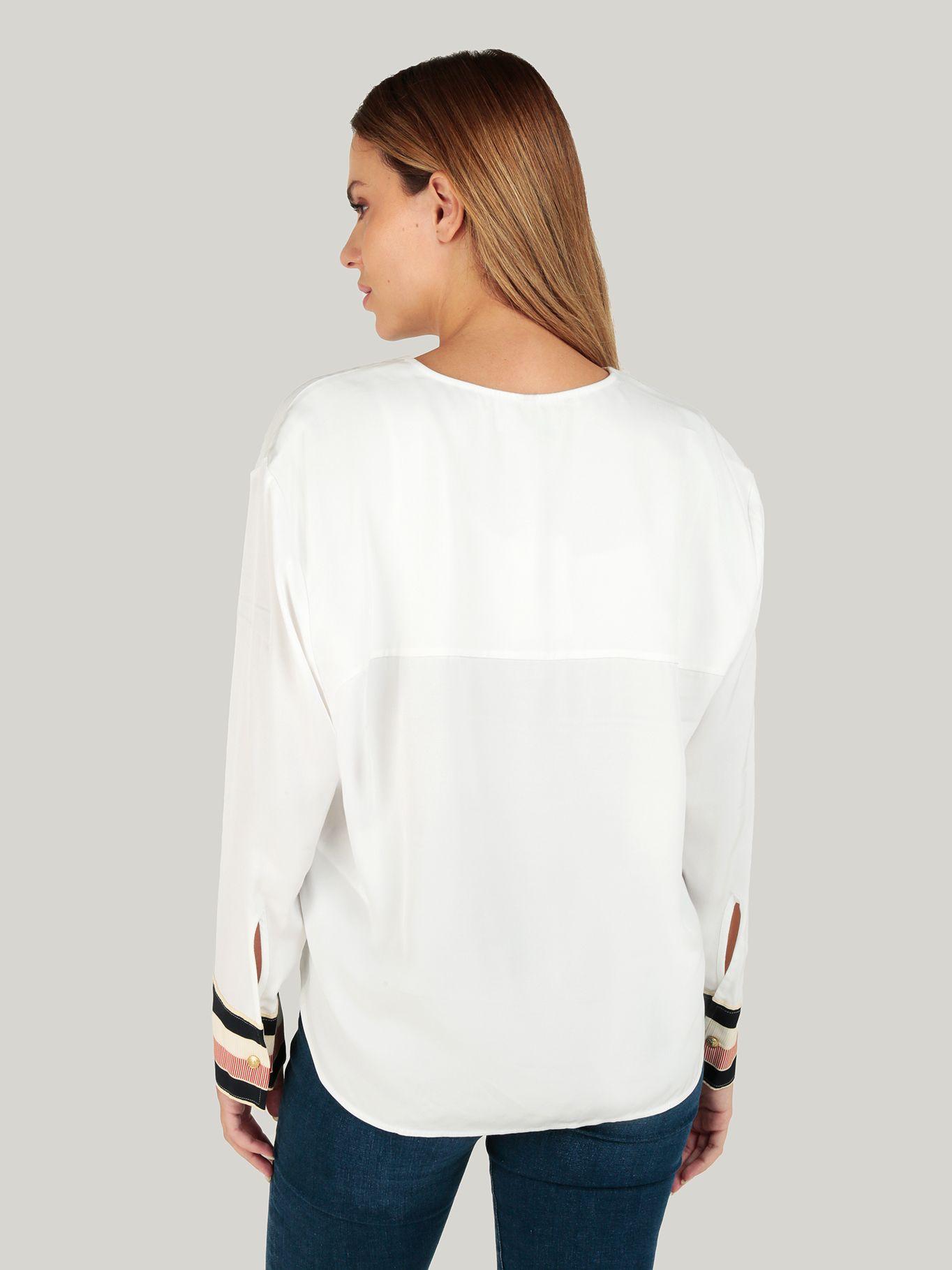 Blusa Global Stripe Con Logo Blanco Tommy Hilfiger-2