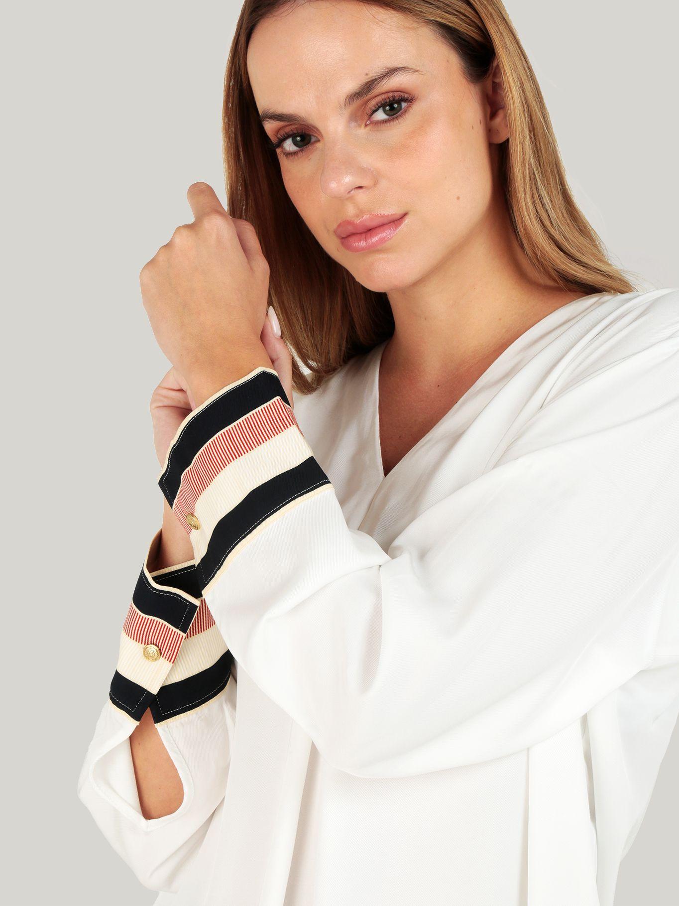 Blusa Global Stripe Con Logo Blanco Tommy Hilfiger-3