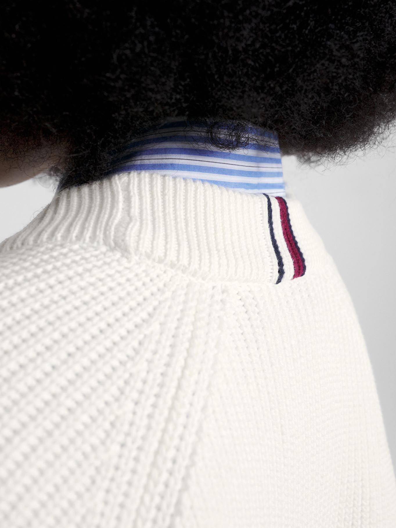 Sweater Relaxed De Punto Elástico Blanco Tommy Hilfiger-4