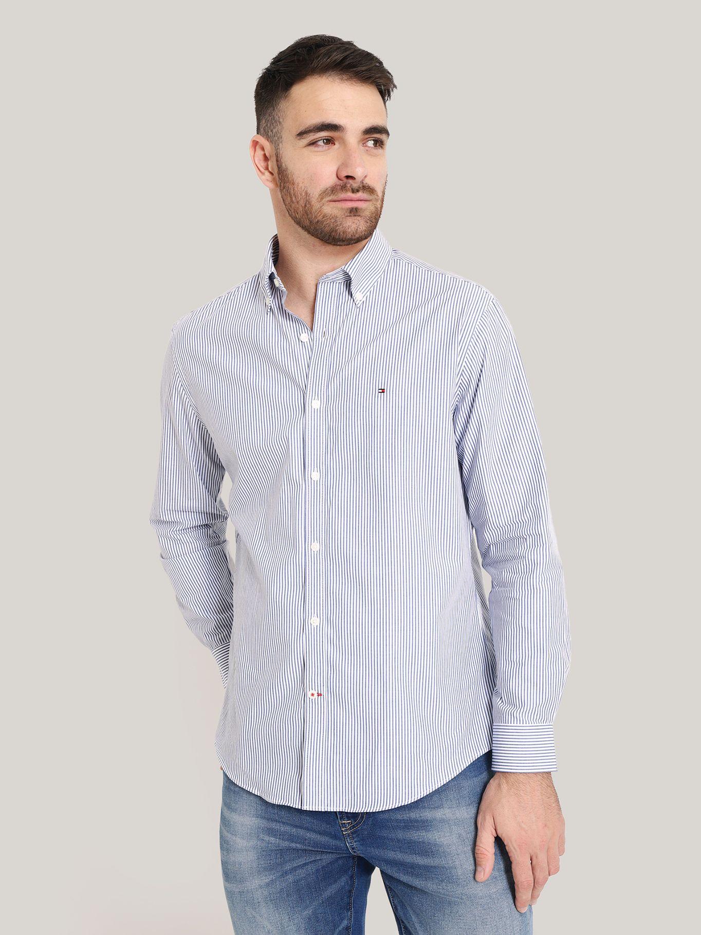 Camisa Solid Slim Fit 401 Celeste Tommy Hilfiger-0