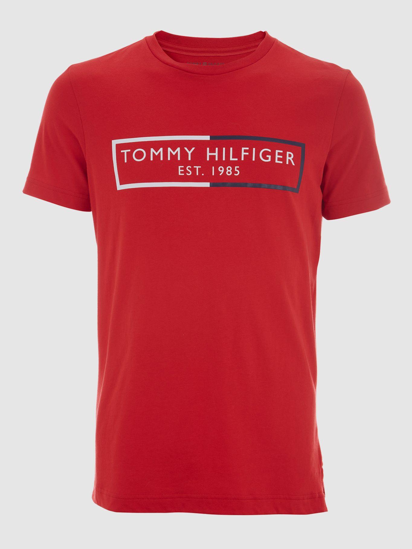 Pijama Manga Corta Essential C-Neck Rojo Tommy Hilfiger-0
