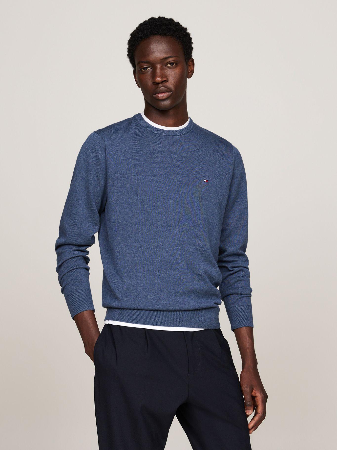 Sweater Básico Signature DBZ Azul Tommy Hilfiger-0