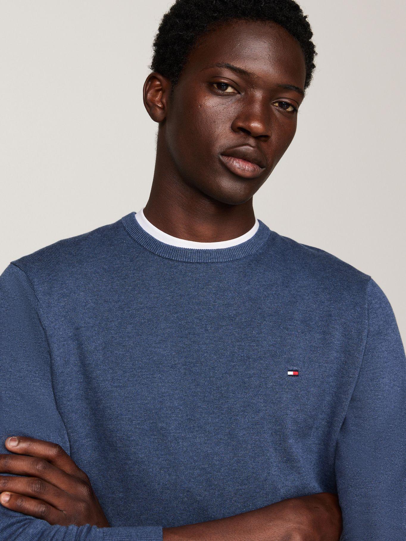 Sweater Básico Signature DBZ Azul Tommy Hilfiger-3