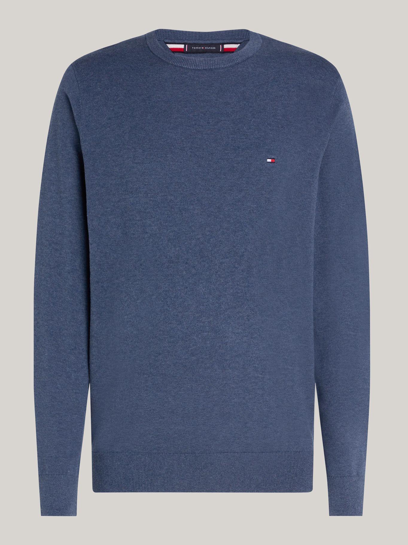 Sweater Básico Signature DBZ Azul Tommy Hilfiger-4