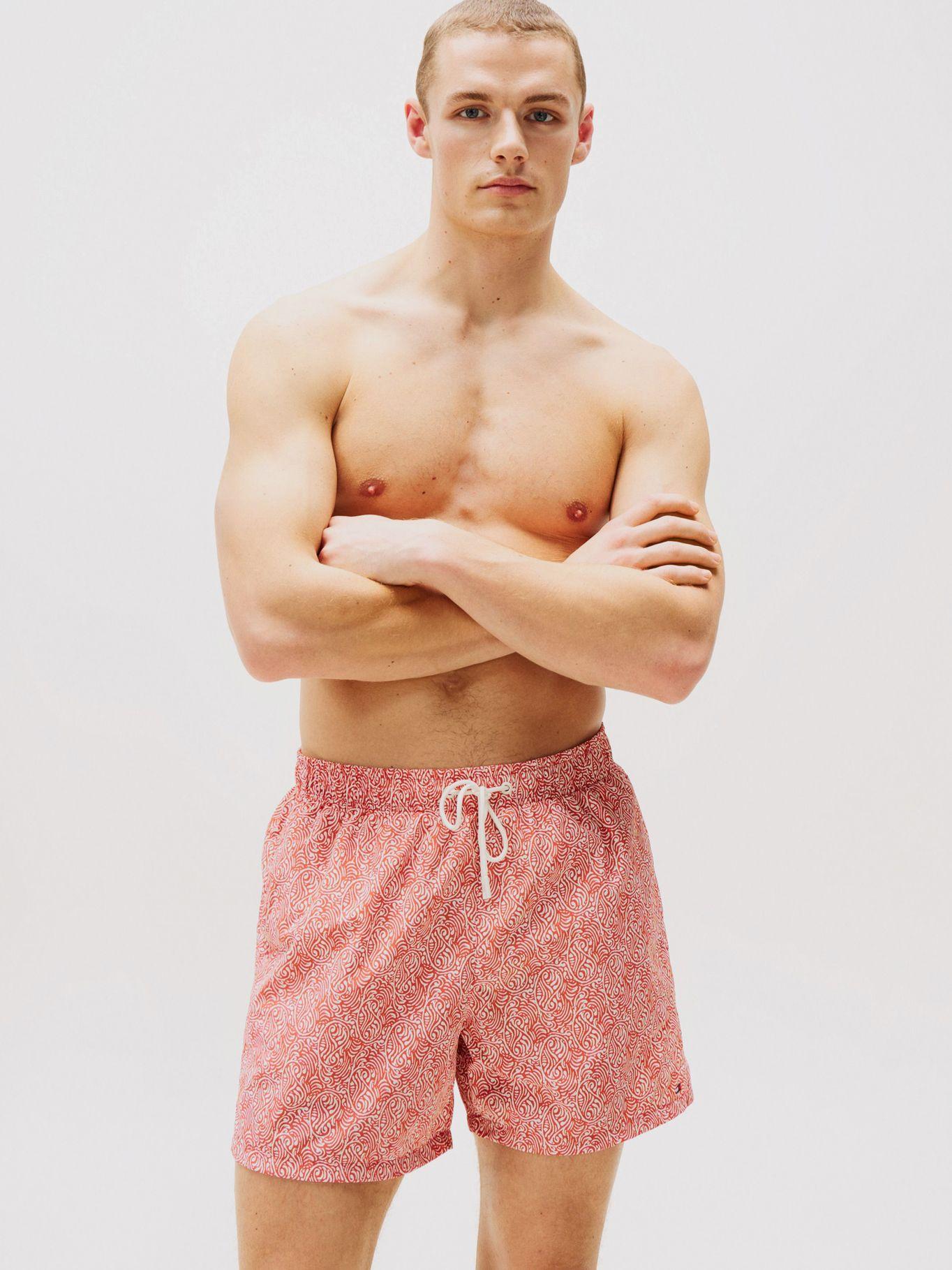 Traje De Baño Con Estampado Naranjo Tommy Hilfiger-0