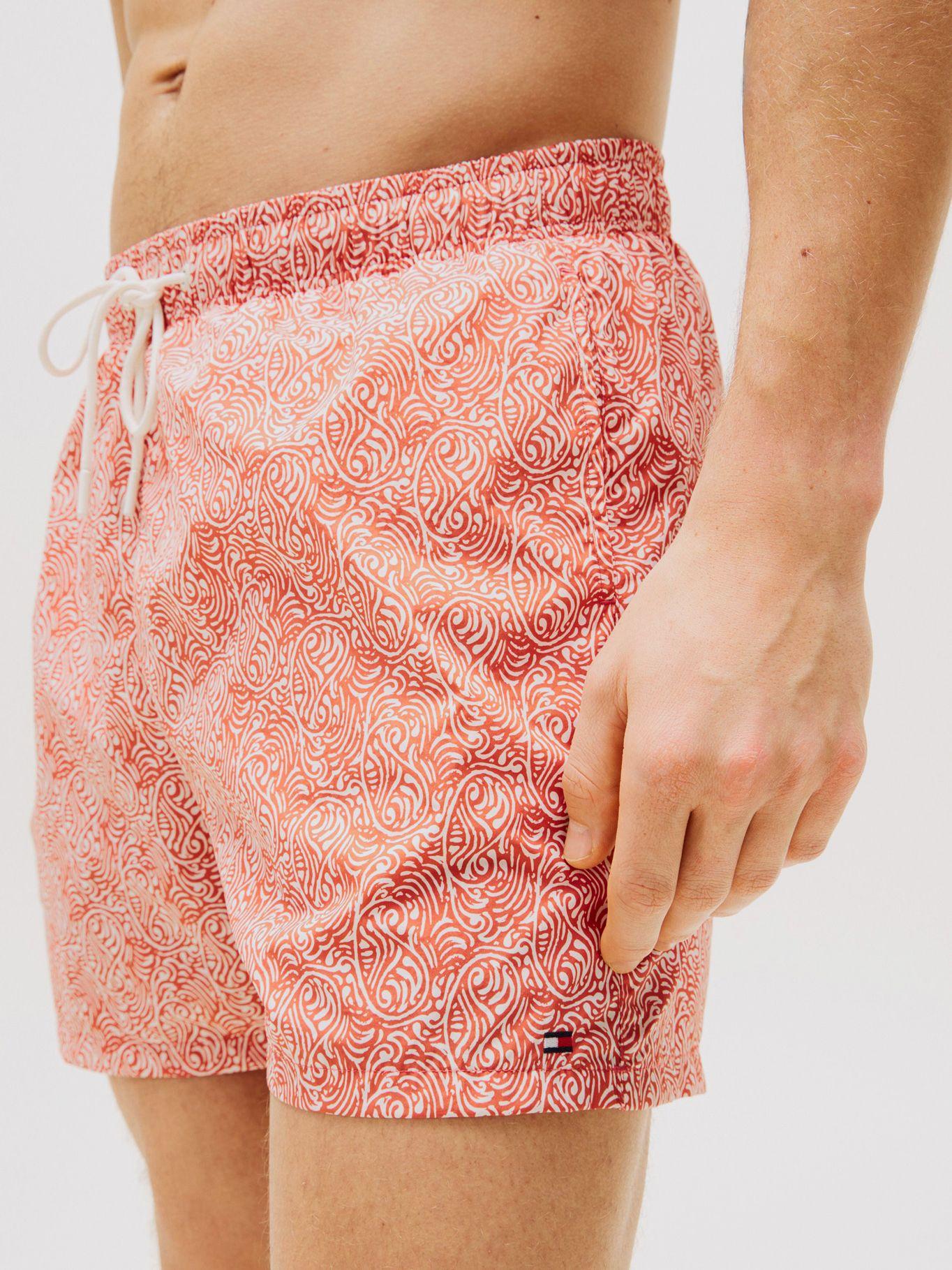 Traje De Baño Con Estampado Naranjo Tommy Hilfiger-3