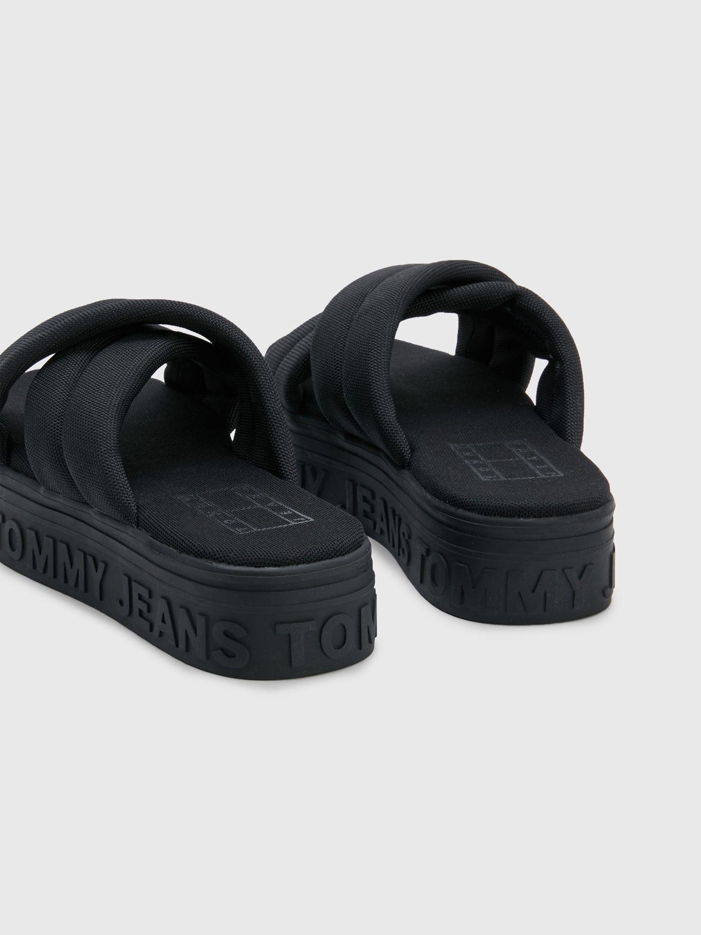 Sandalias Cross Con Logo Negro Tommy Hilfiger-5