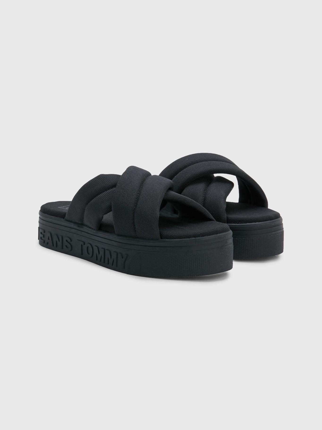 Sandalias Cross Con Logo Negro Tommy Hilfiger-0