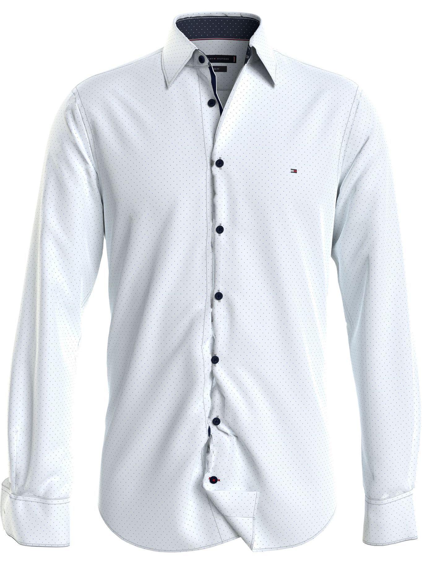Camisa Regular Fit Dot Print Blanco Tommy Hilfiger-0