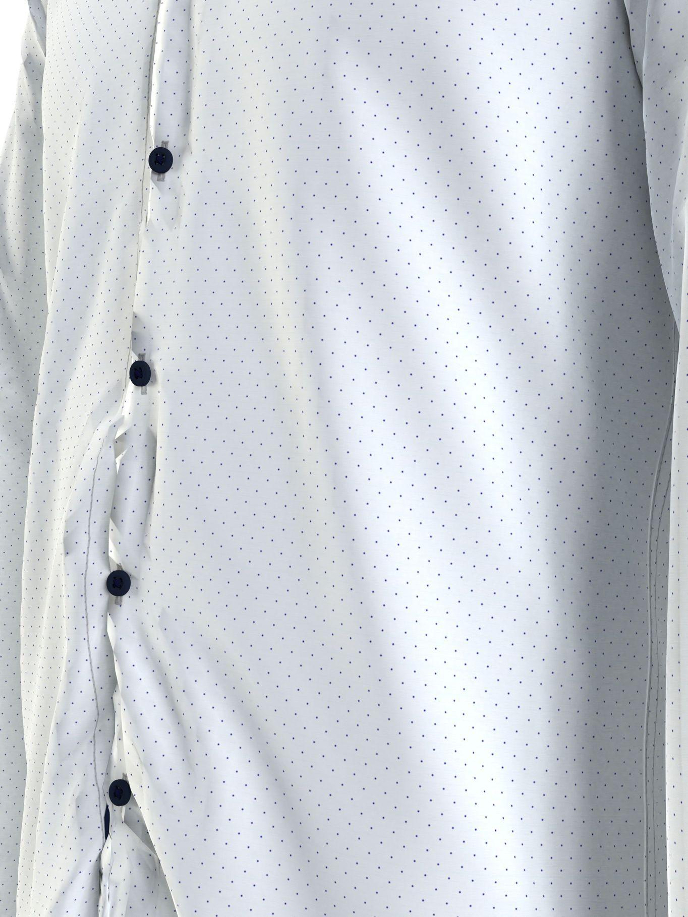 Camisa Regular Fit Dot Print Blanco Tommy Hilfiger-4