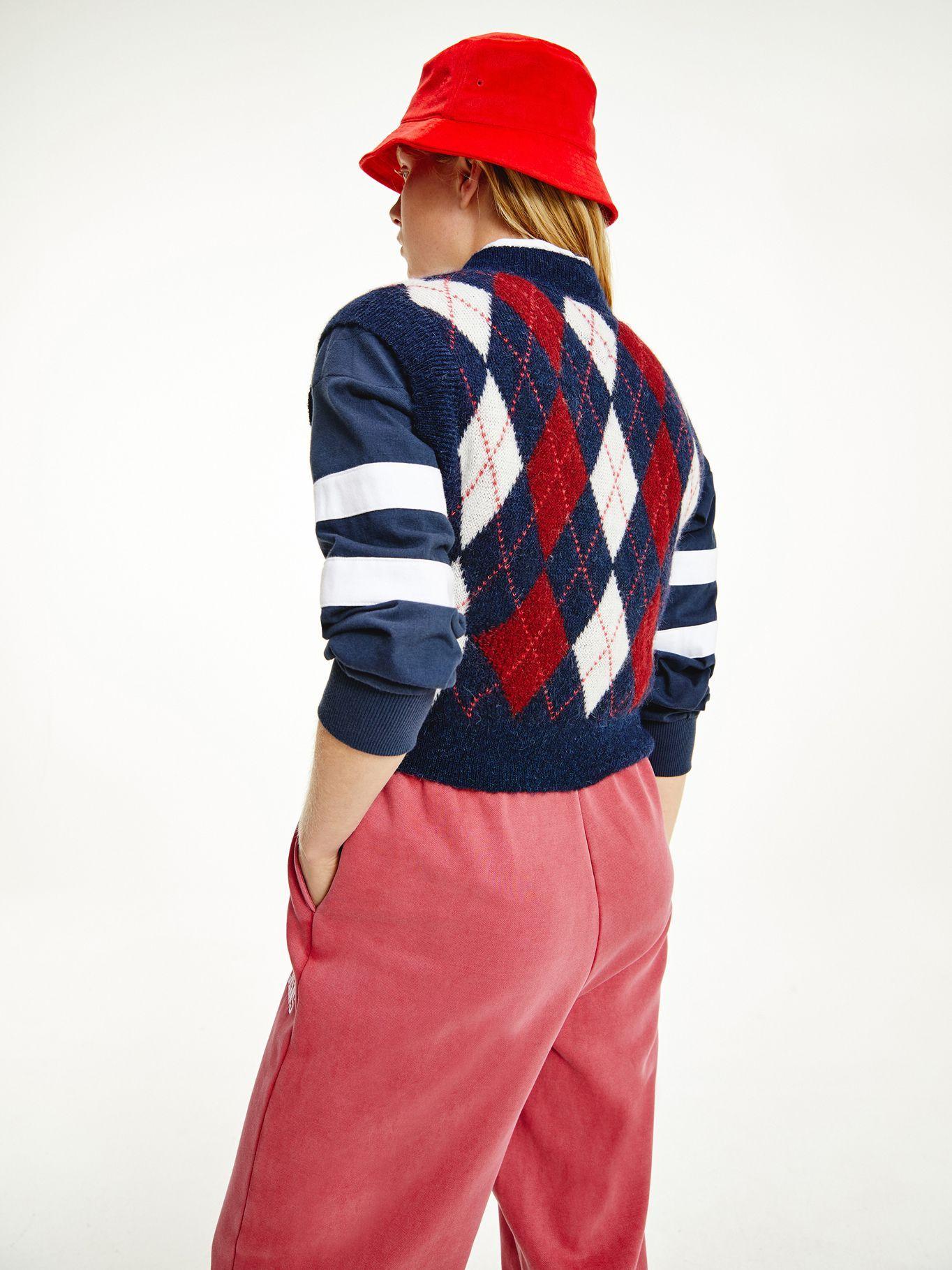 Sweater Crop Vest Azul Tommy Jeans A2-1