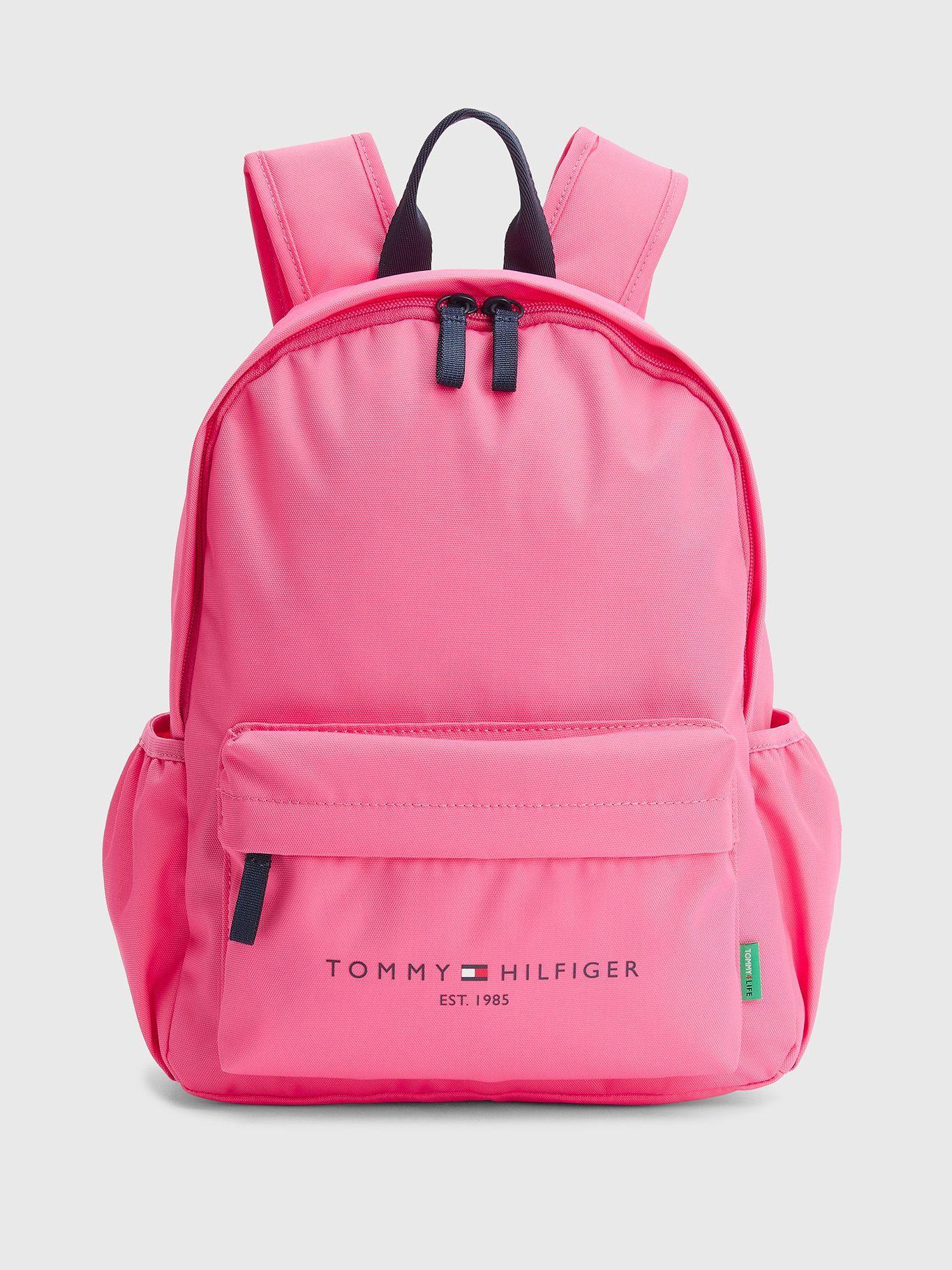 Mochila Established Kids Con Logo Rosado Tommy Hilfiger-0