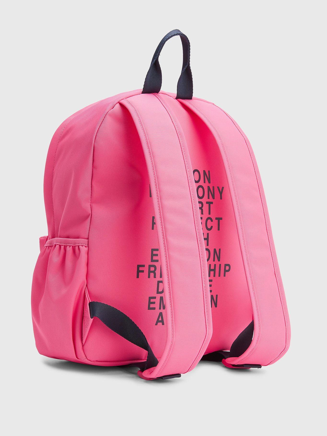 Mochila Established Kids Con Logo Rosado Tommy Hilfiger-1
