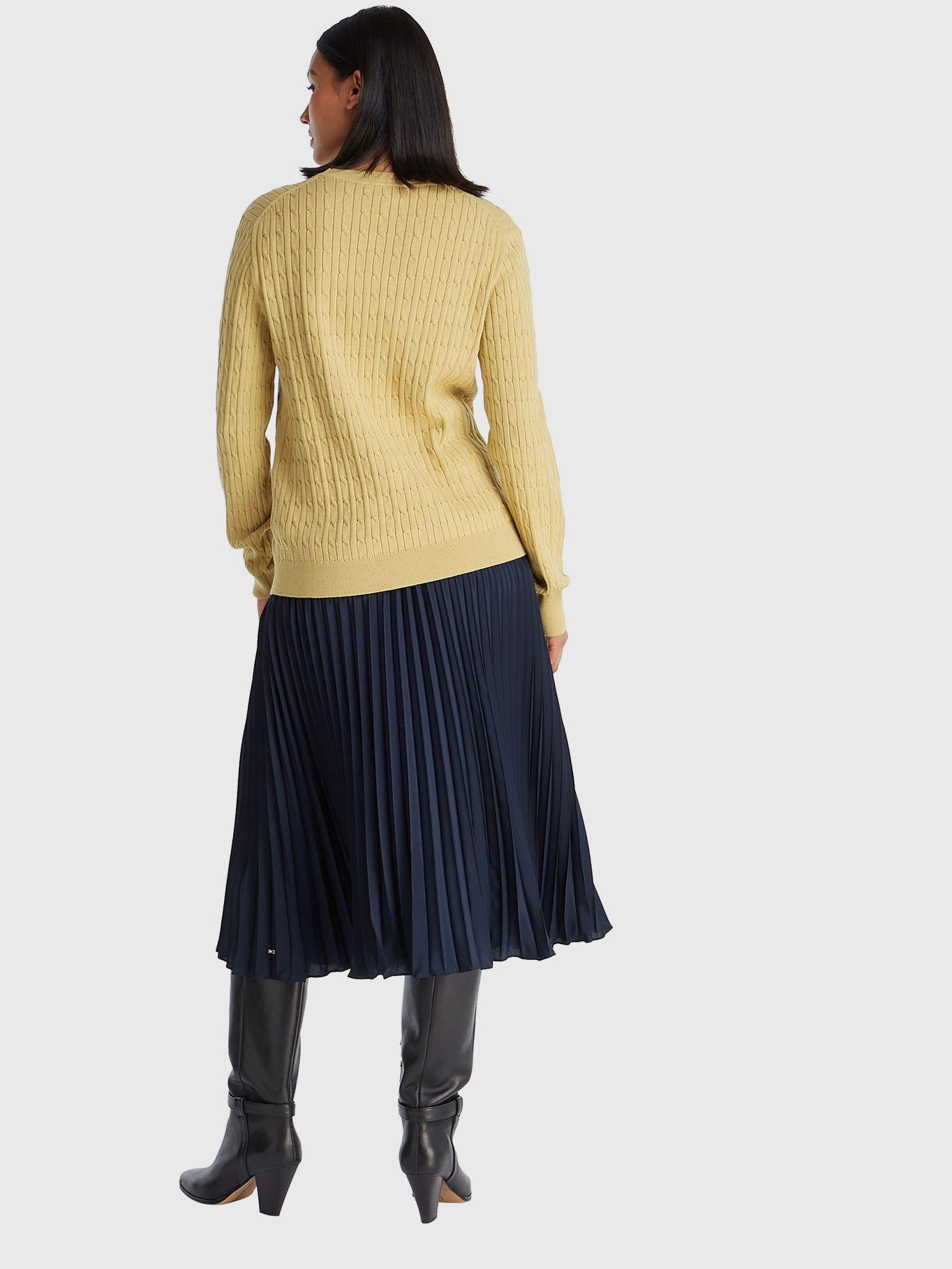 Sweater De Tejido Cable Beige Tommy Hilfiger-2