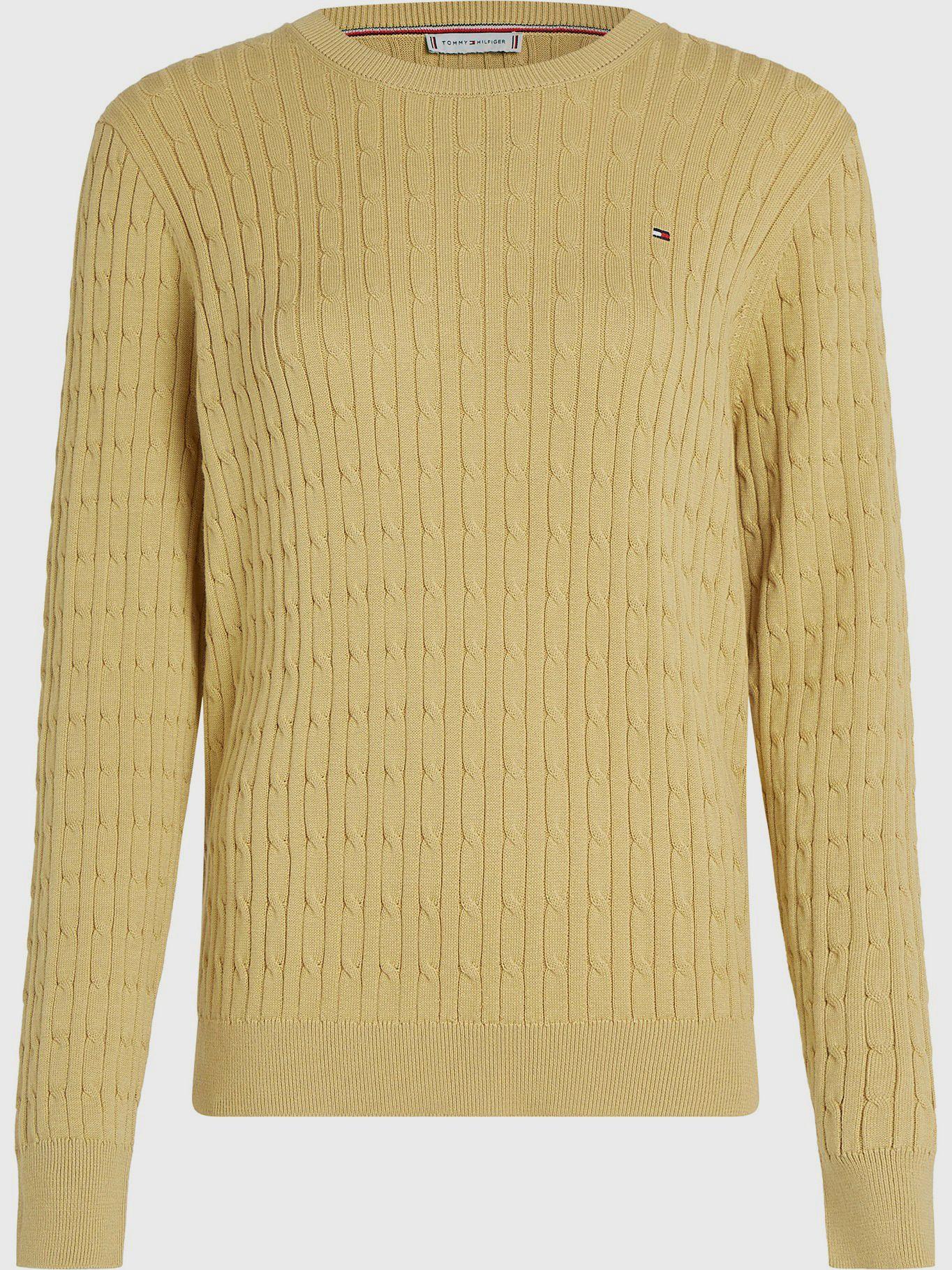 Sweater De Tejido Cable Beige Tommy Hilfiger-3