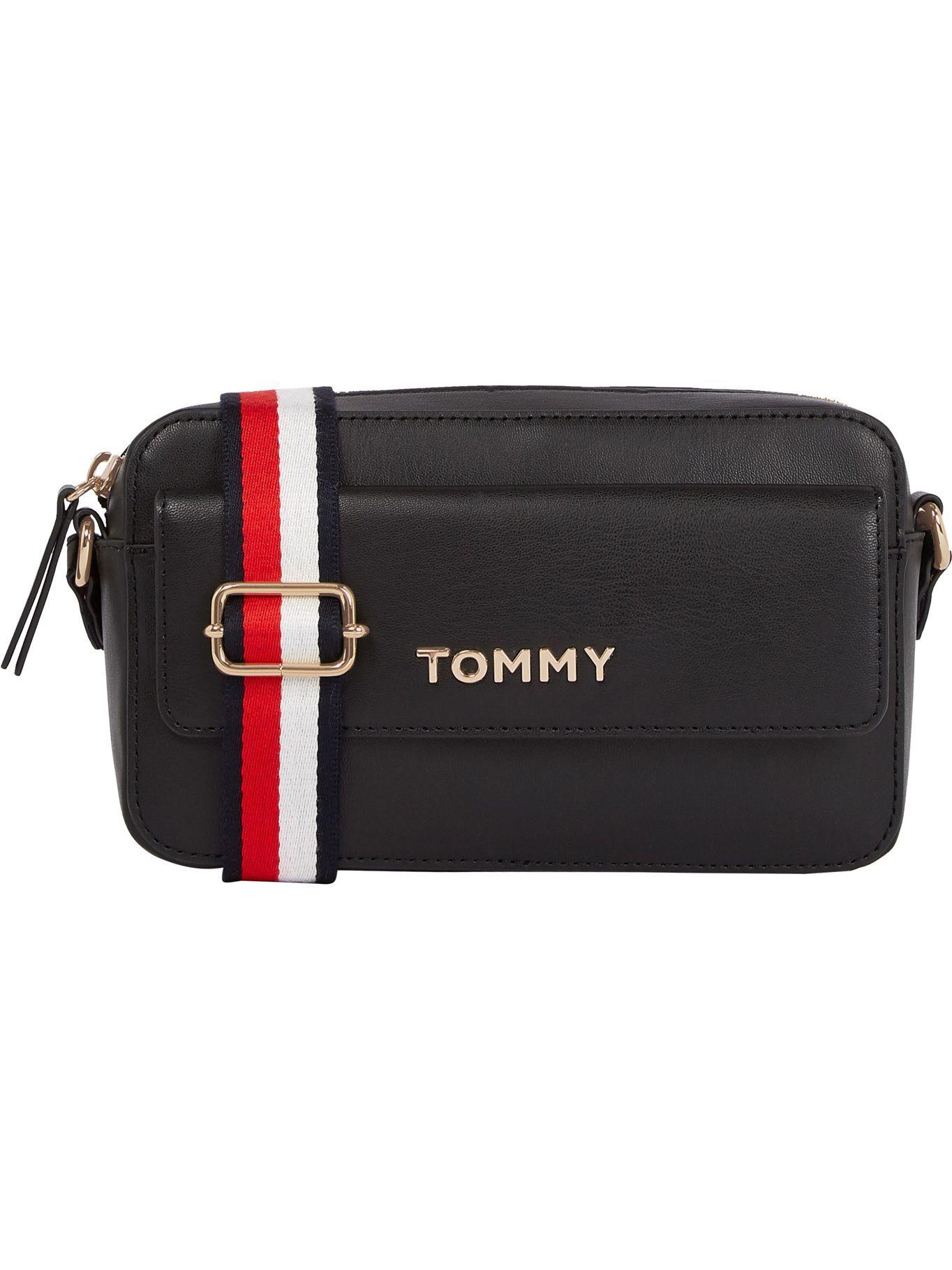 Cartera Bandolera Global Stripe Negro Tommy Hilfiger-0
