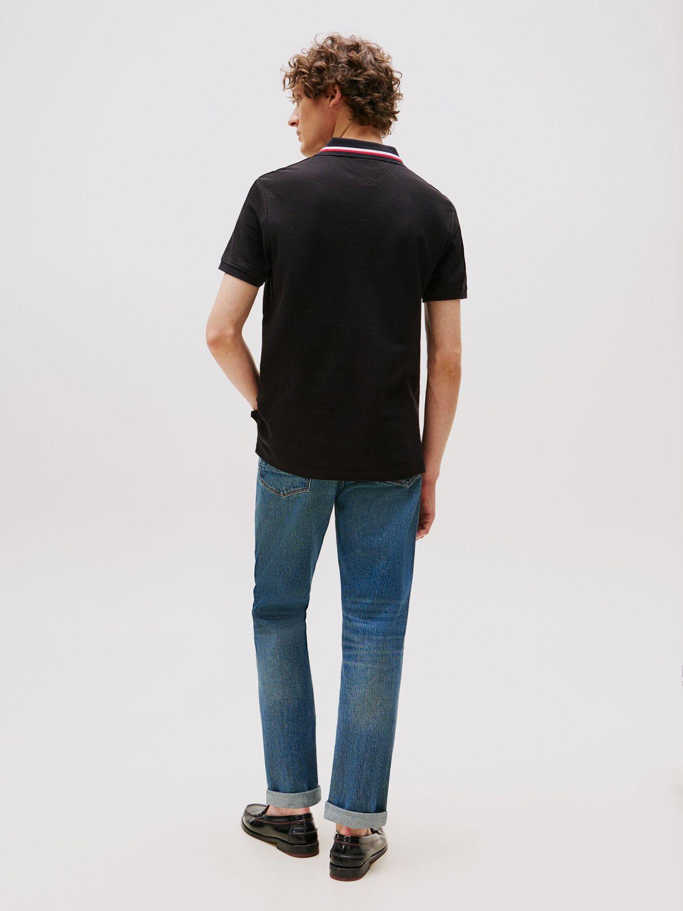 Polo Signature Collar Regular Fit Negro Tommy Hilfiger-2