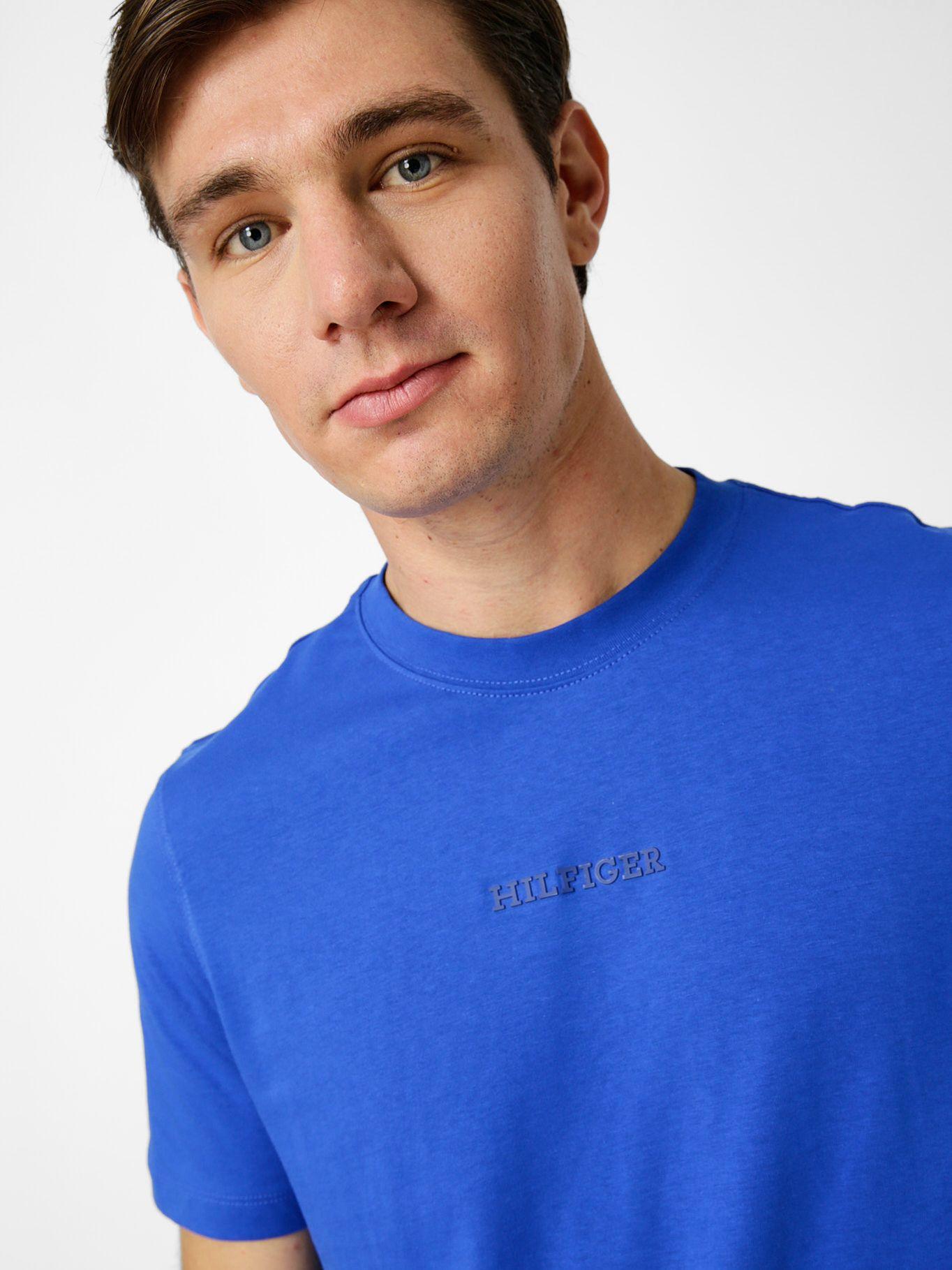 Polera Monotype Small Logo Azul Tommy Hilfiger-3