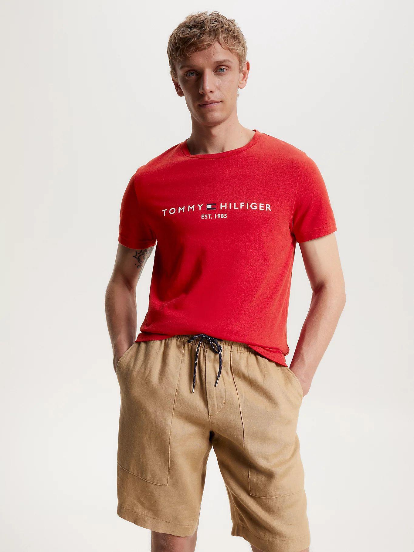 Polera  Logo Slim Fit Rojo XMP Tommy Hilfiger-0