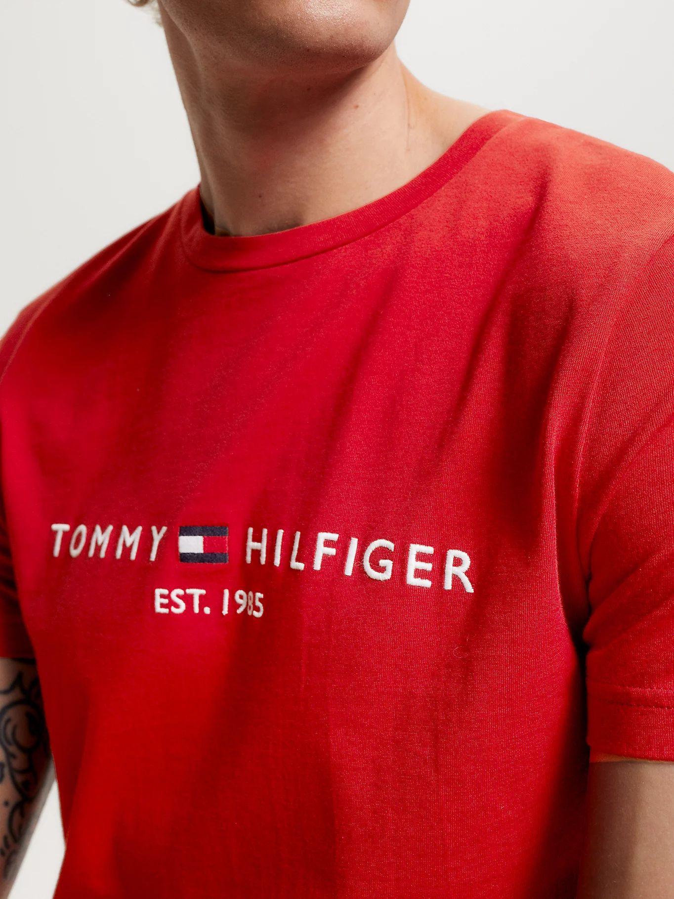 Polera  Logo Slim Fit Rojo XMP Tommy Hilfiger-2