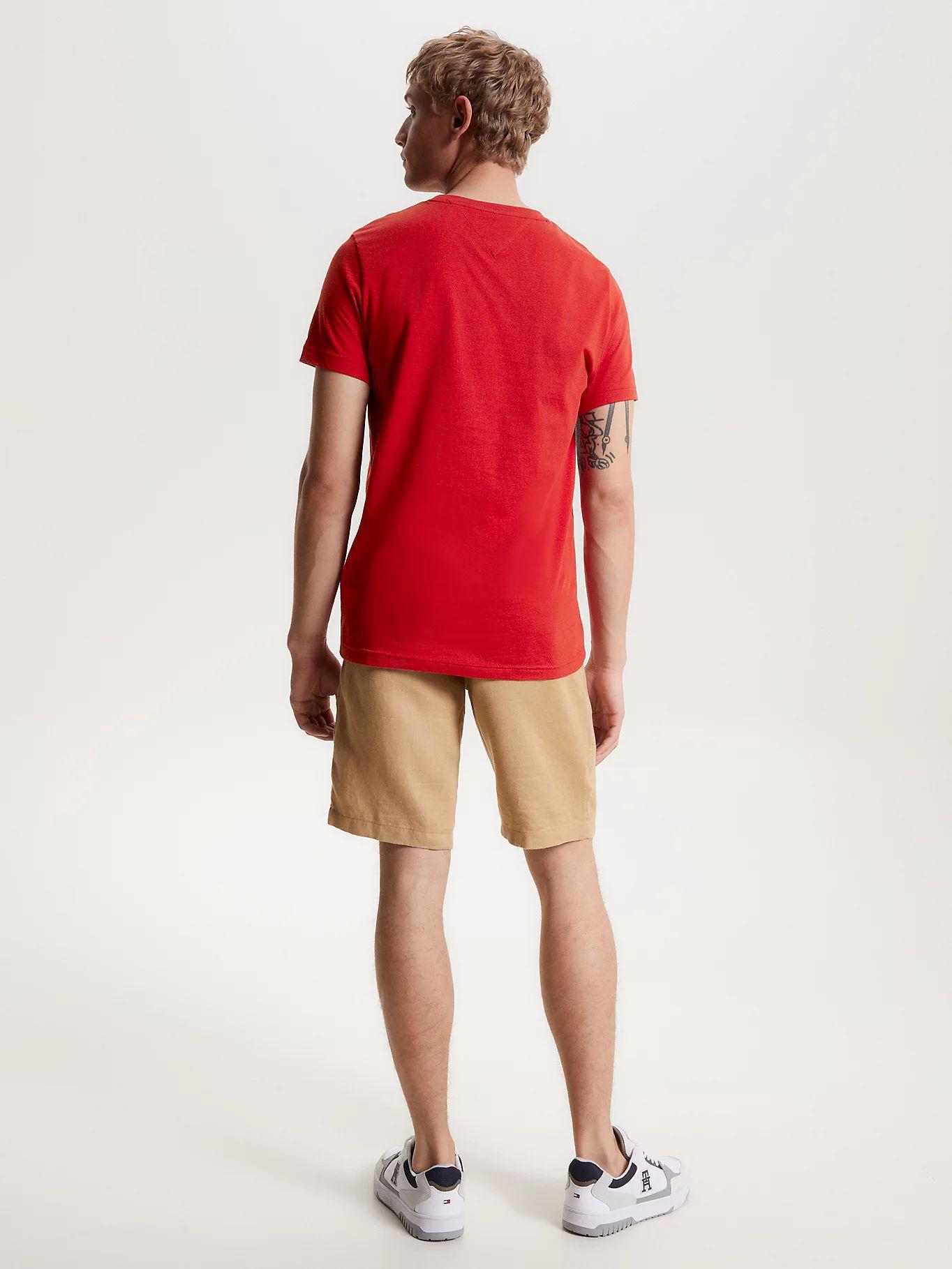 Polera  Logo Slim Fit Rojo XMP Tommy Hilfiger-3