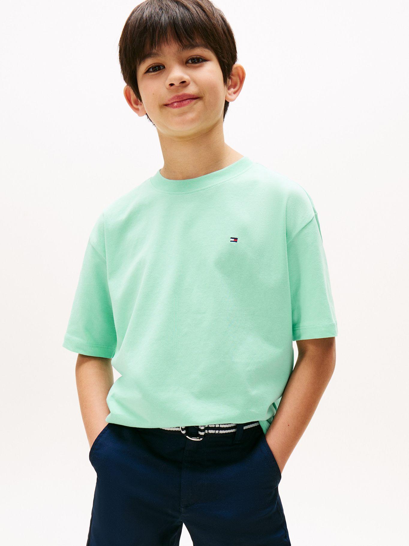Polera Essential Archive Logo Verde Tommy Hilfiger-0