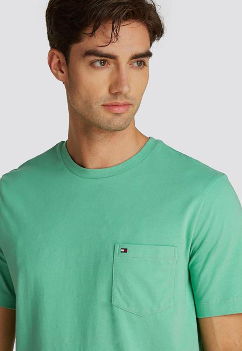 Polera Essential Solid Pocket Verde Tommy Hilfiger-3
