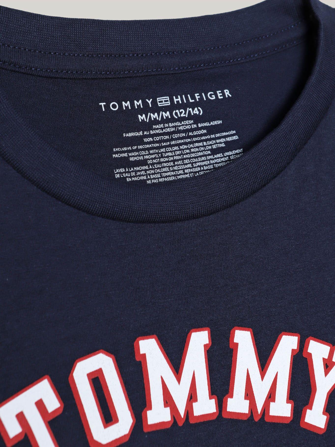 Polera De Niño Varsity Con Logo Azul Tommy Hilfiger-3