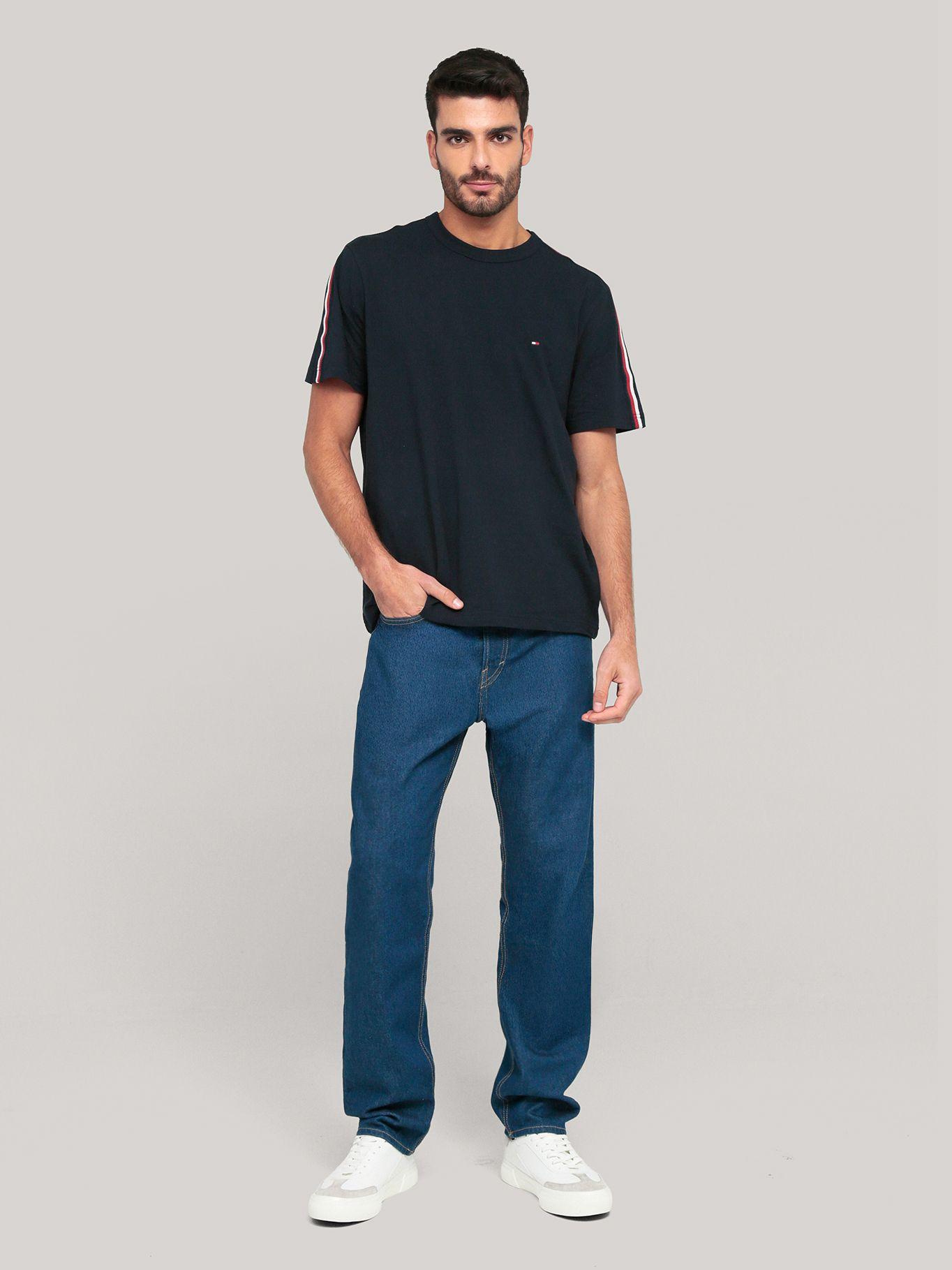 Polera Global Stripe Logo Azul Tommy Hilfiger-1