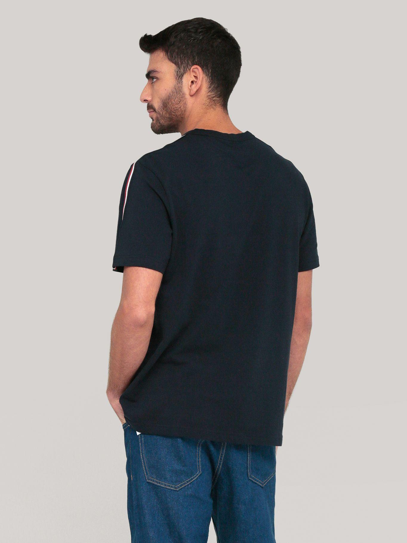 Polera Global Stripe Logo Azul Tommy Hilfiger-3