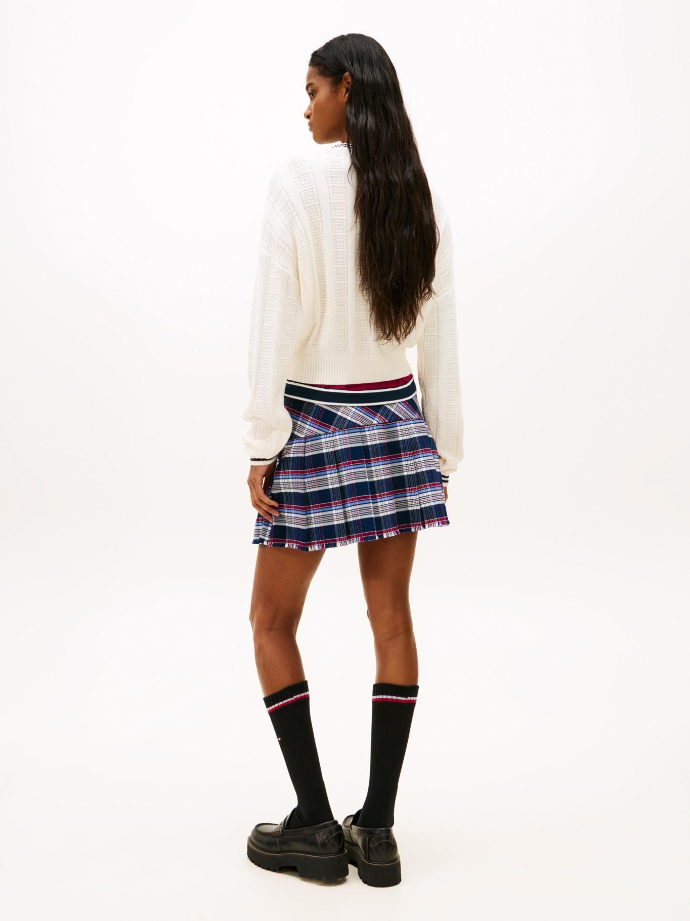 Sweater Trenzado De Logo Relaxed Fit Tommy Jeans Blanco-2
