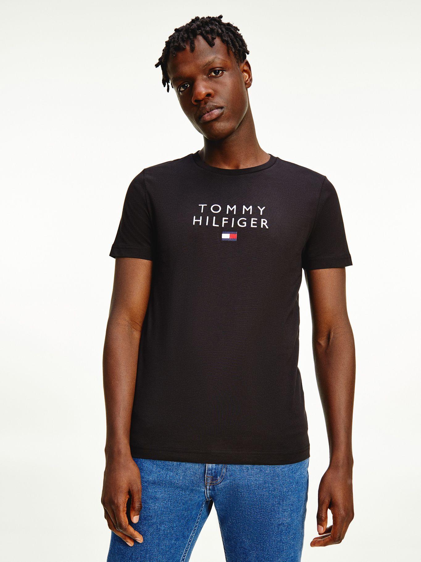 Polera Stacked Tommy Flag Negro Tommy Hilfiger-0