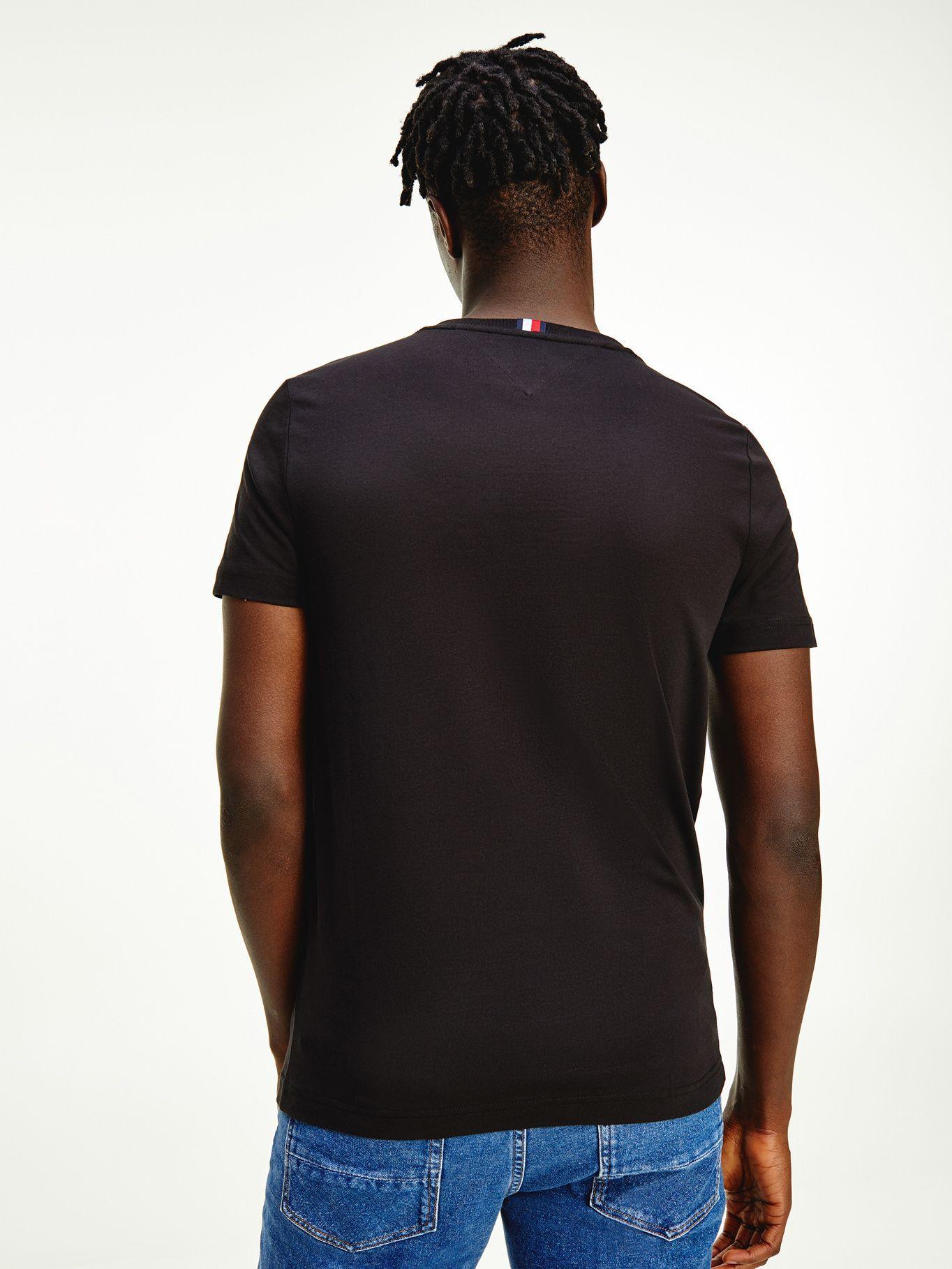 Polera Stacked Tommy Flag Negro Tommy Hilfiger-1