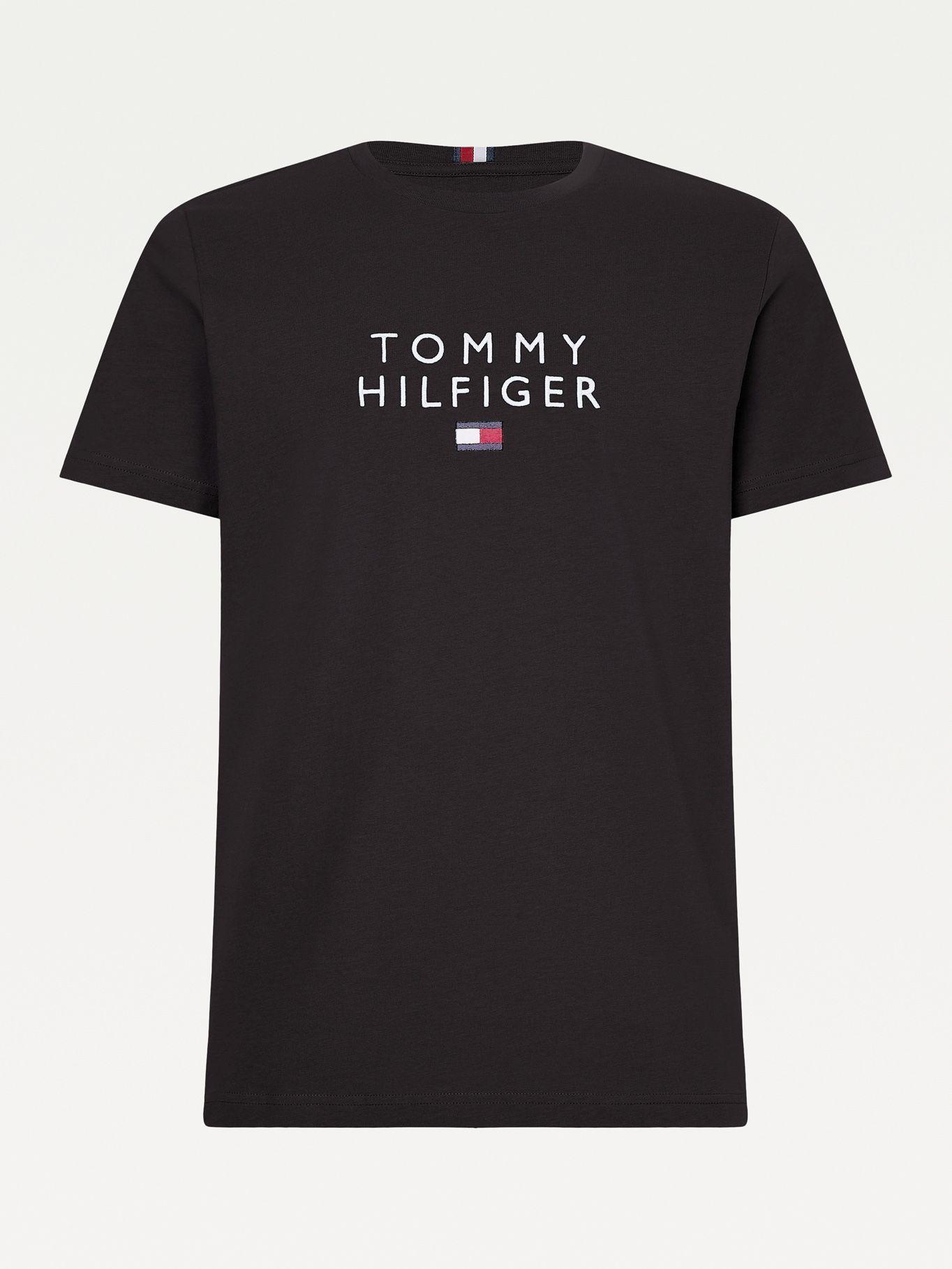 Polera Stacked Tommy Flag Negro Tommy Hilfiger-3