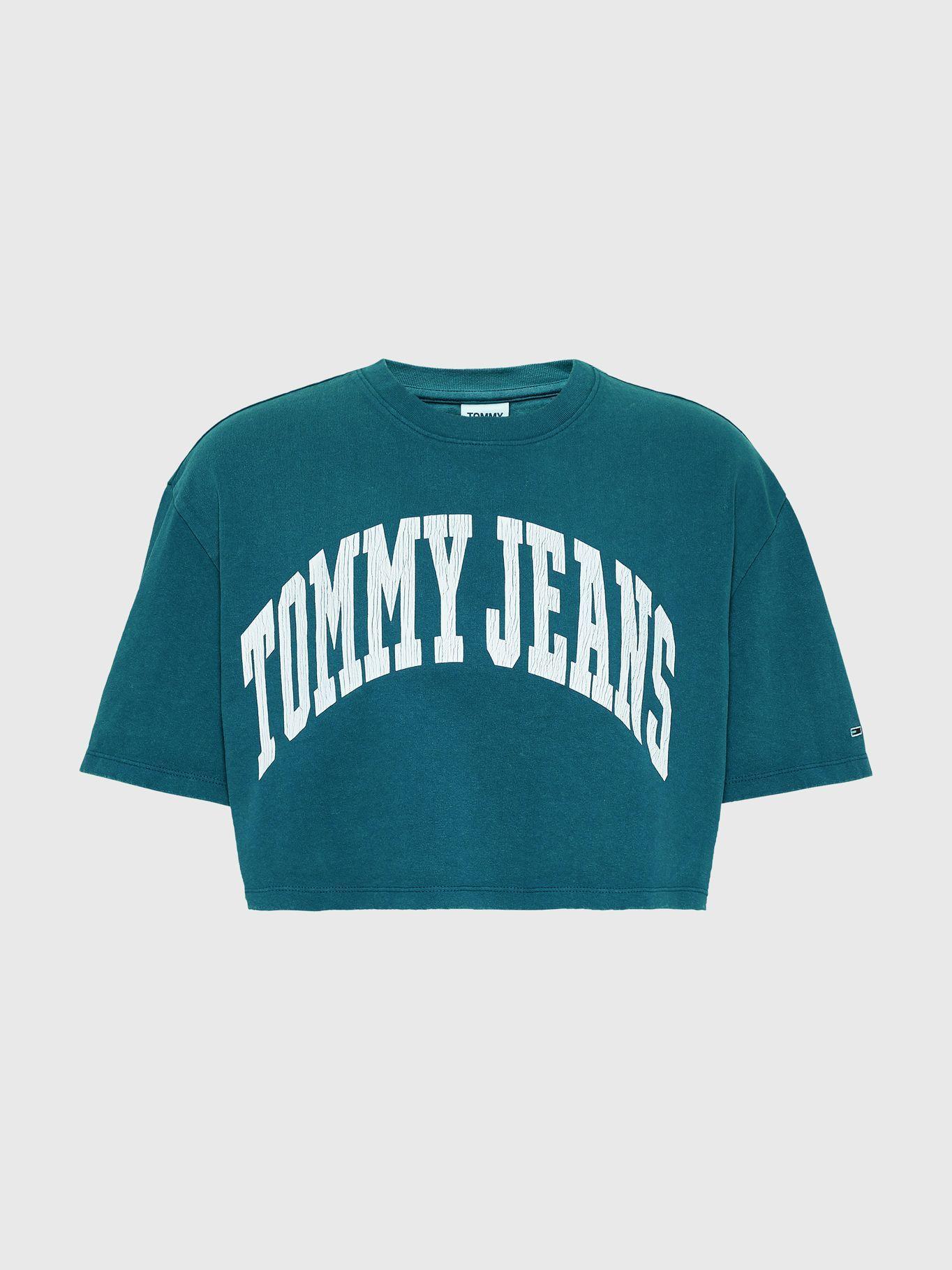 Polera Oversize College Verde Tommy Jeans JN2-4
