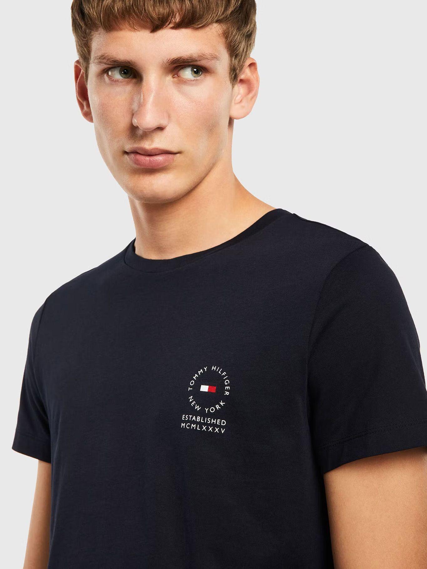 Polera Small Circle Logo Azul Tommy Hilfiger-3