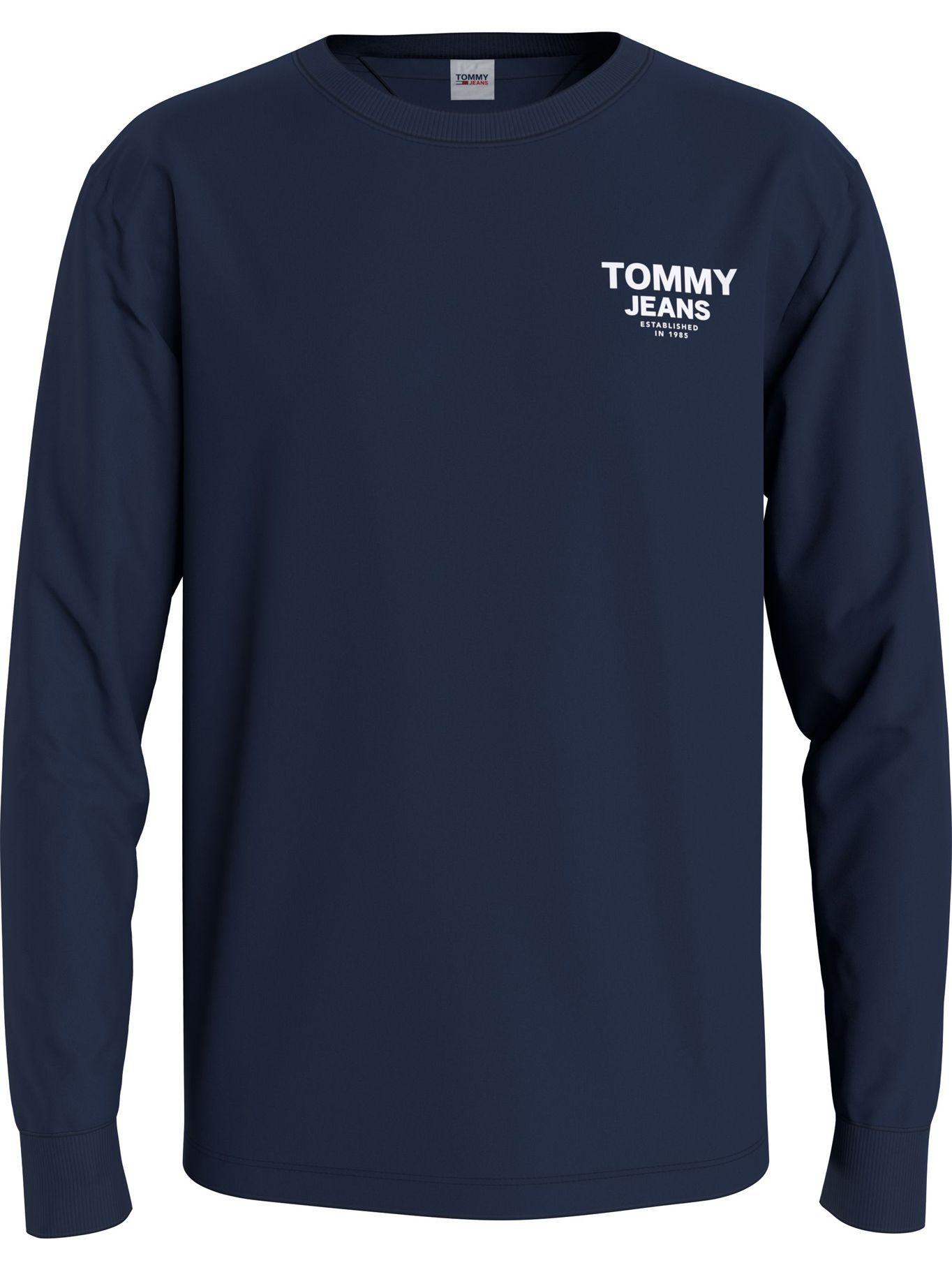 Polera Chest Entry Logo Manga Larga Azul Tommy Hilfiger-0