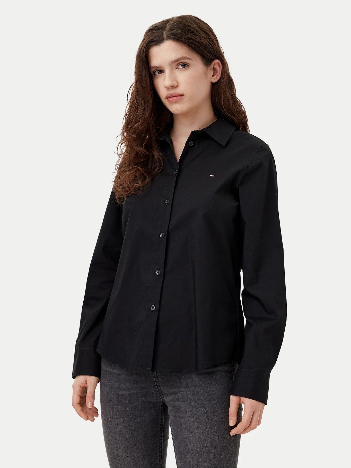 Camisa De Popelín Regular Fit Negro Tommy Hilfiger-1