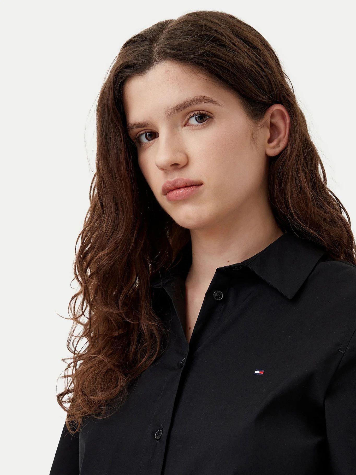 Camisa De Popelín Regular Fit Negro Tommy Hilfiger-3