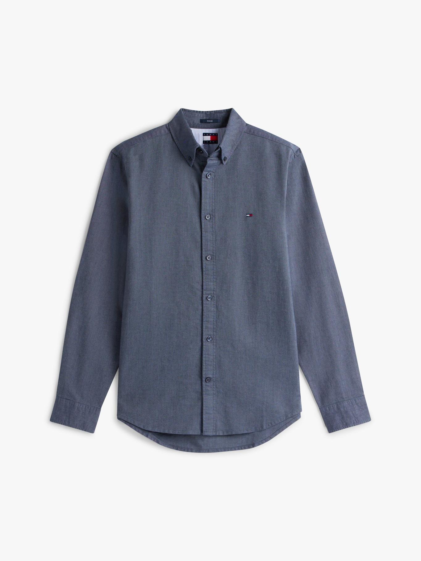Camisa Oxford Regular Fit Tommy Jeans Azul-4