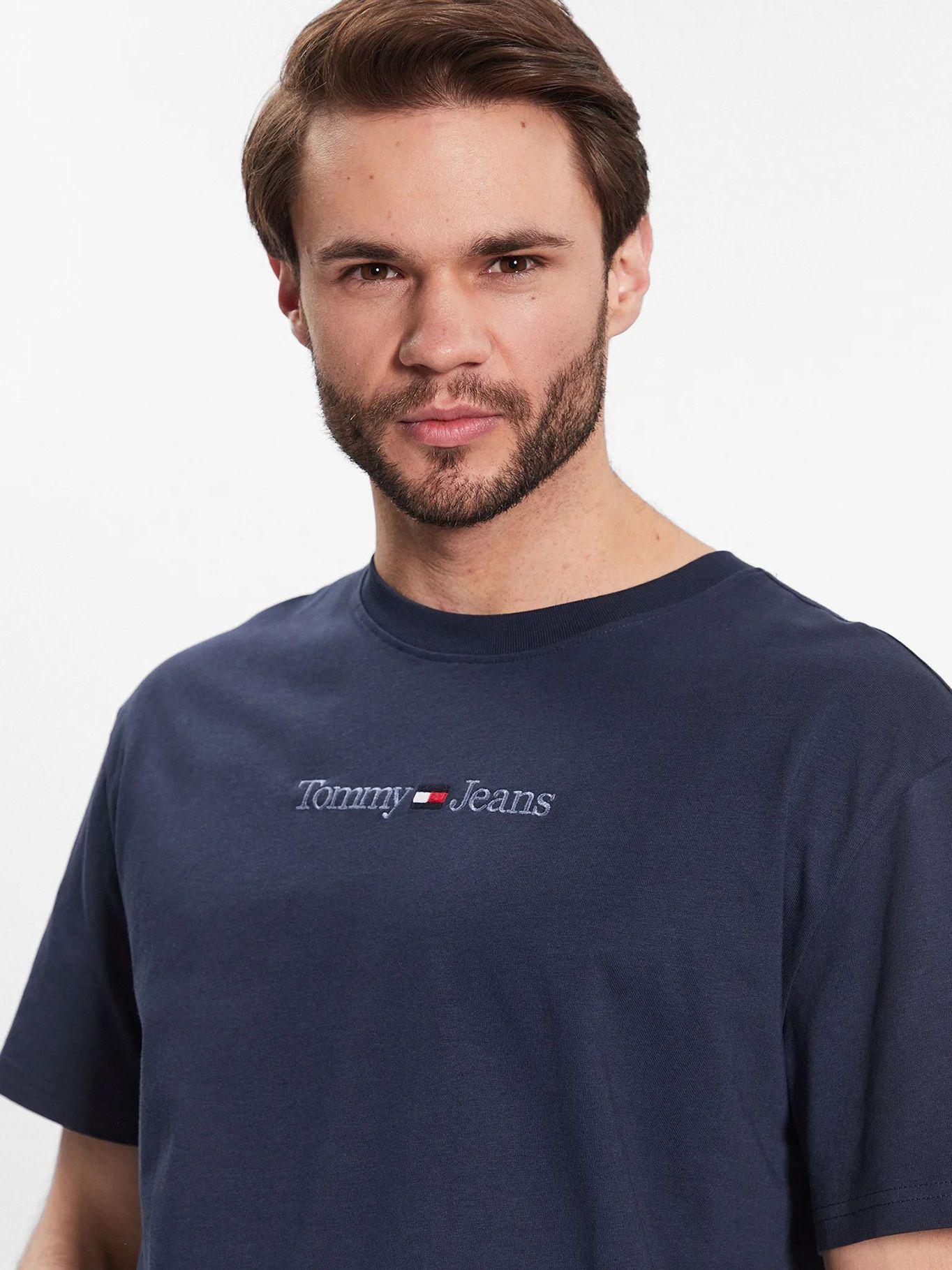 Polera Regular Small Logo Azul Tommy Jeans-3